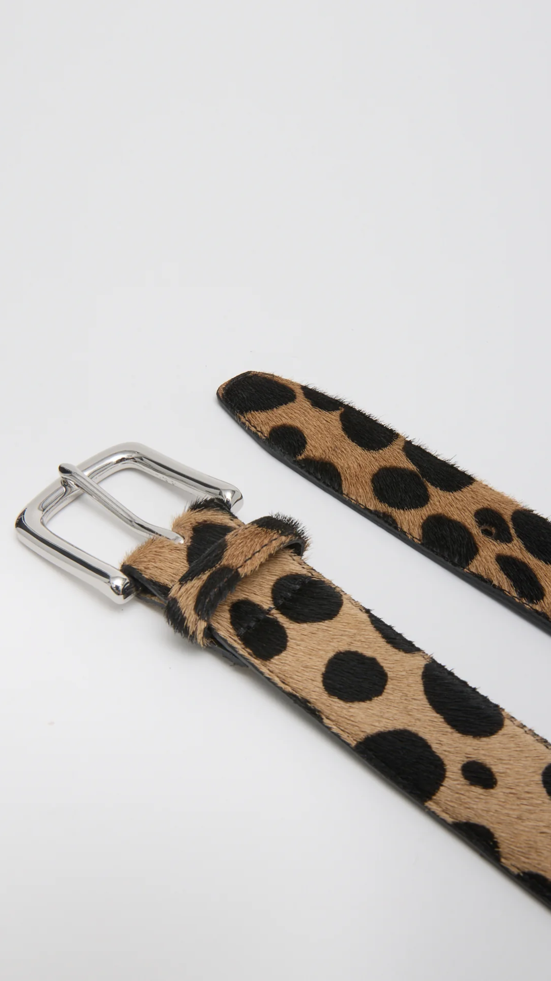 Tibi Classic Pony Hair Leather Belt