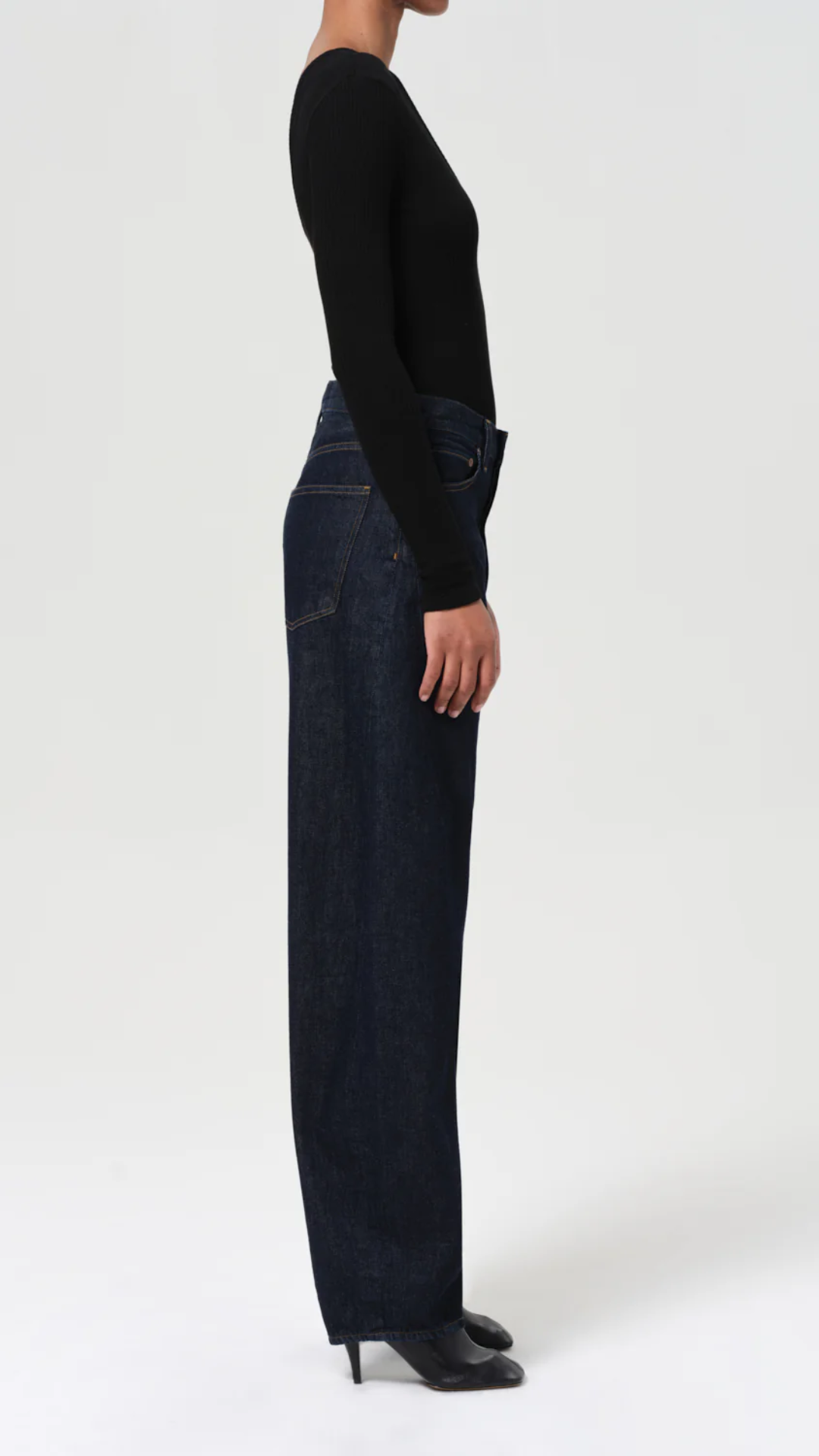 Agolde Luna High Rise Pieced Taper Jean in Rinse