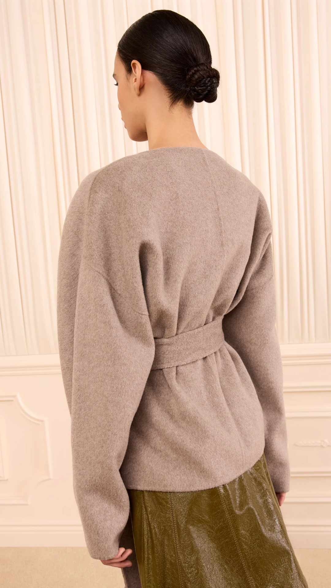 Ulla Johnson Sasha Wool Coat in Dove Melange