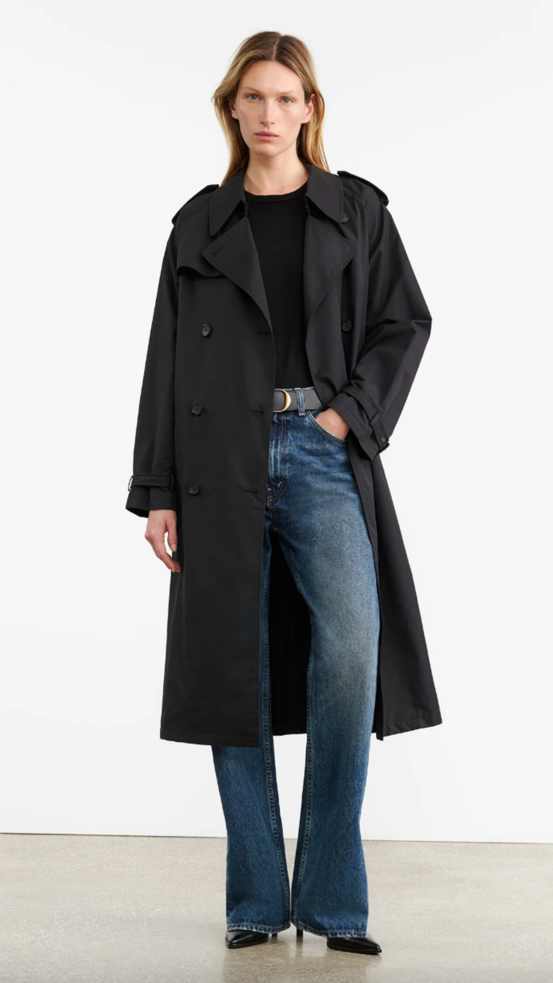 Nili Lotan Tanner Trench Coat in Black