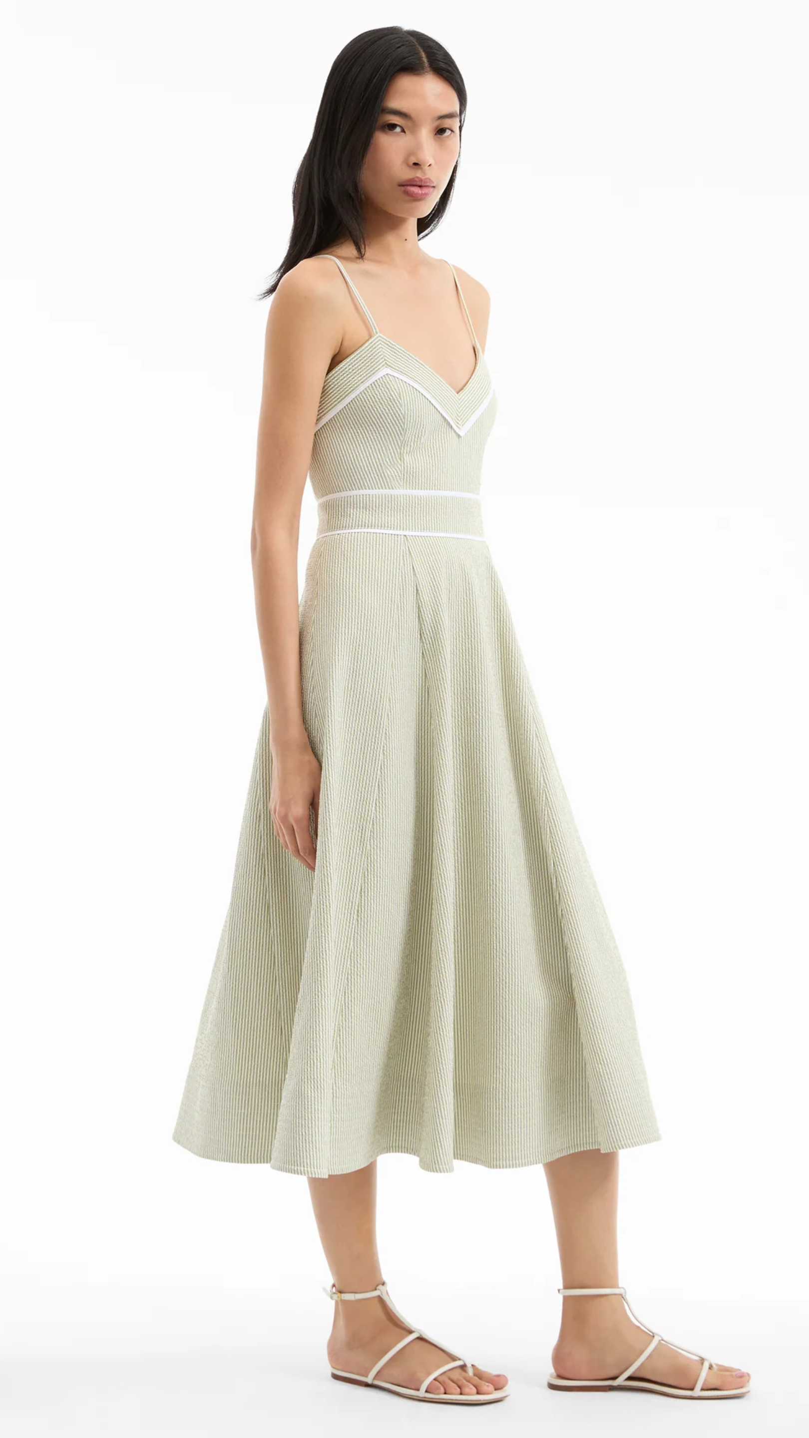 Veronica Beard Janis Dress in Lime Dove