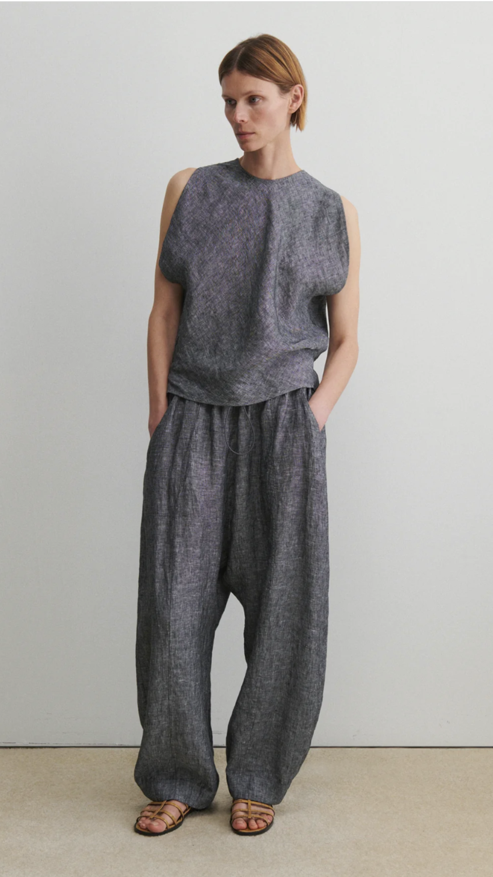 Rachel Comey Brooke Top in Heather Black