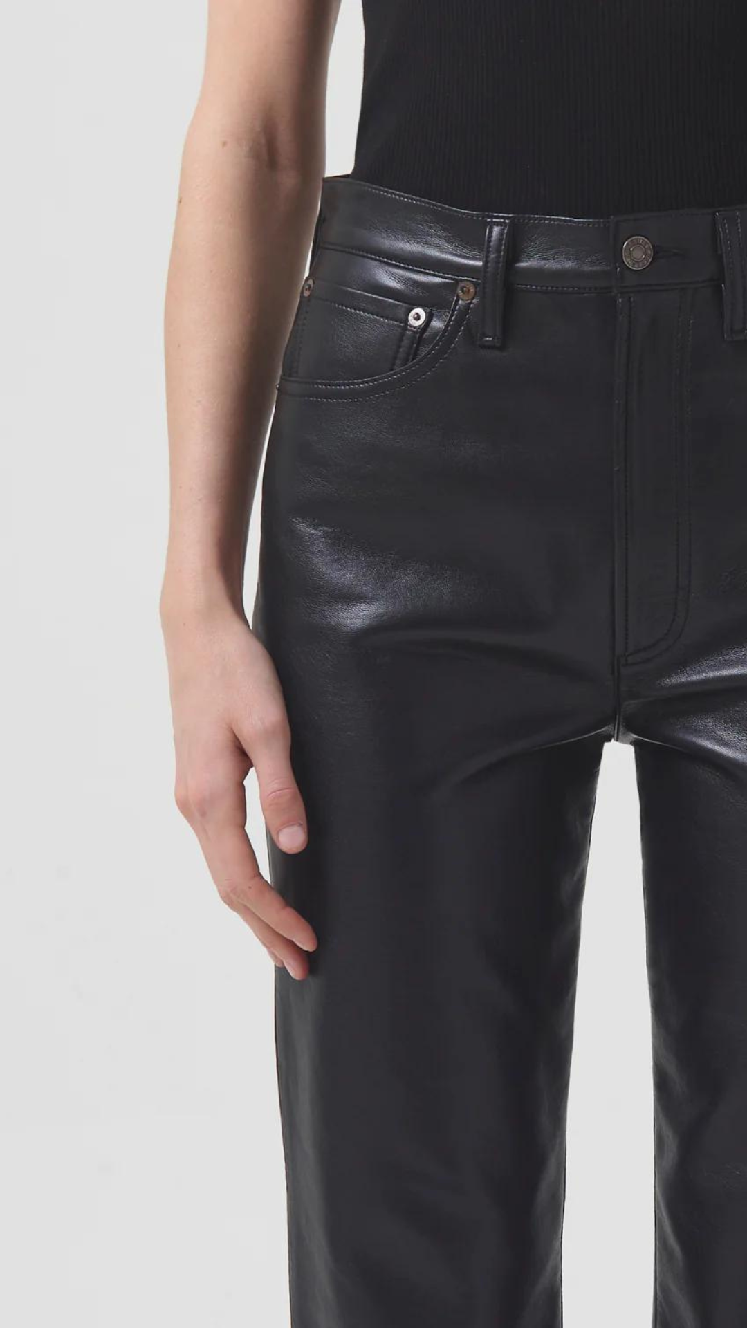 Agolde Recycled Leather 90's Pinch Waist
