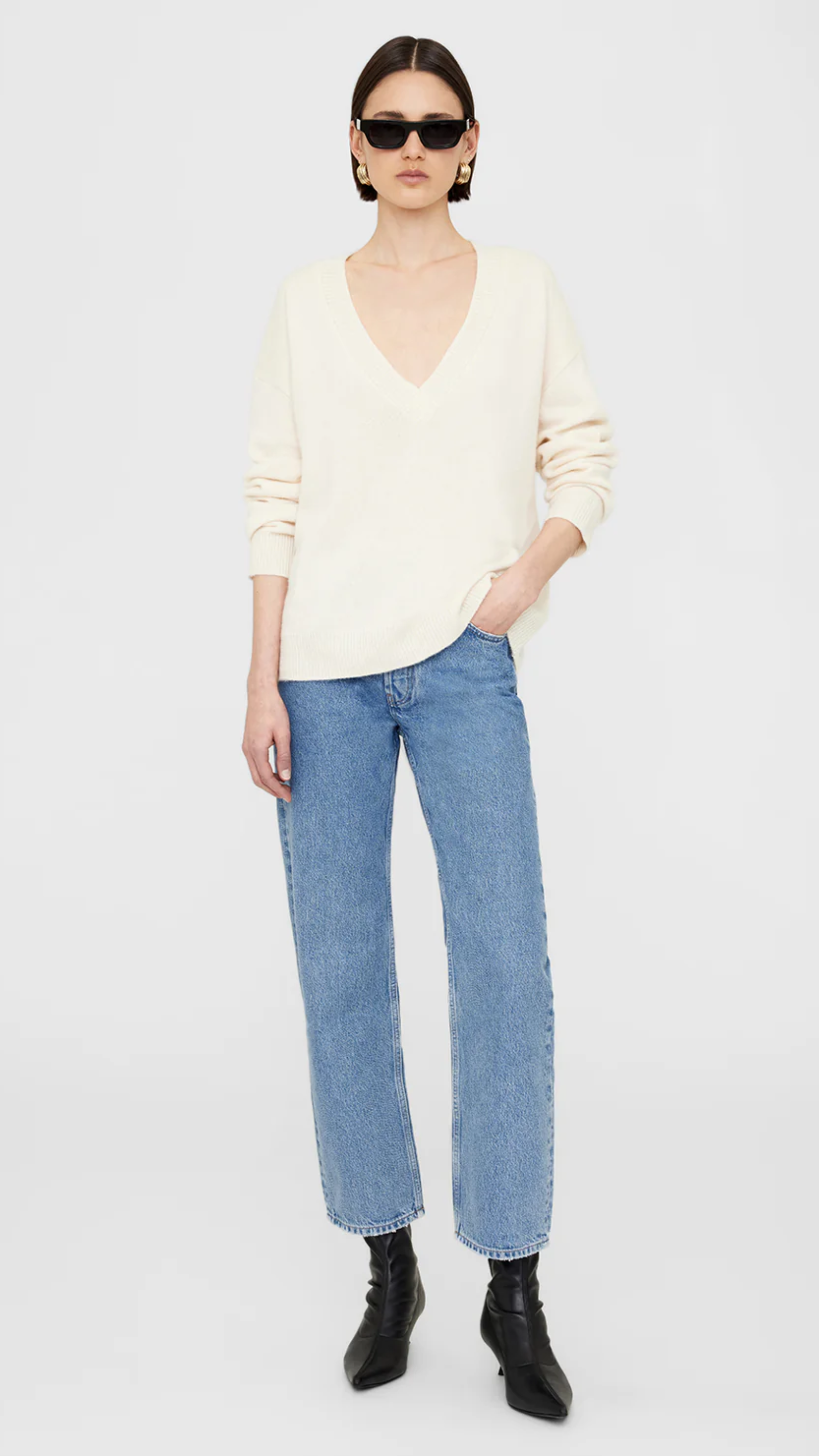 Anine Bing Lee Sweater in Cream
