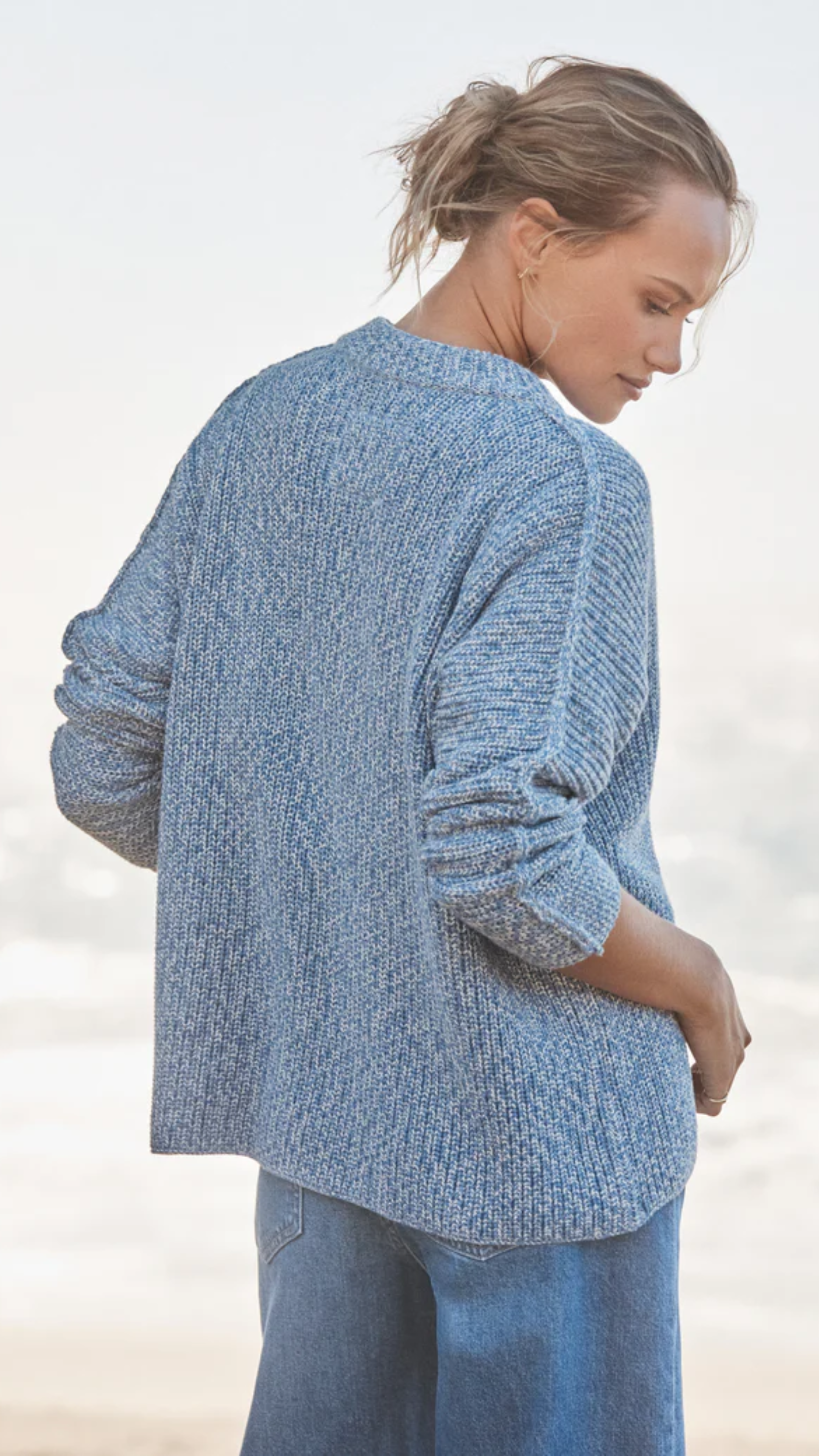 Frank & Eileen Montecito Cardigan in Coast