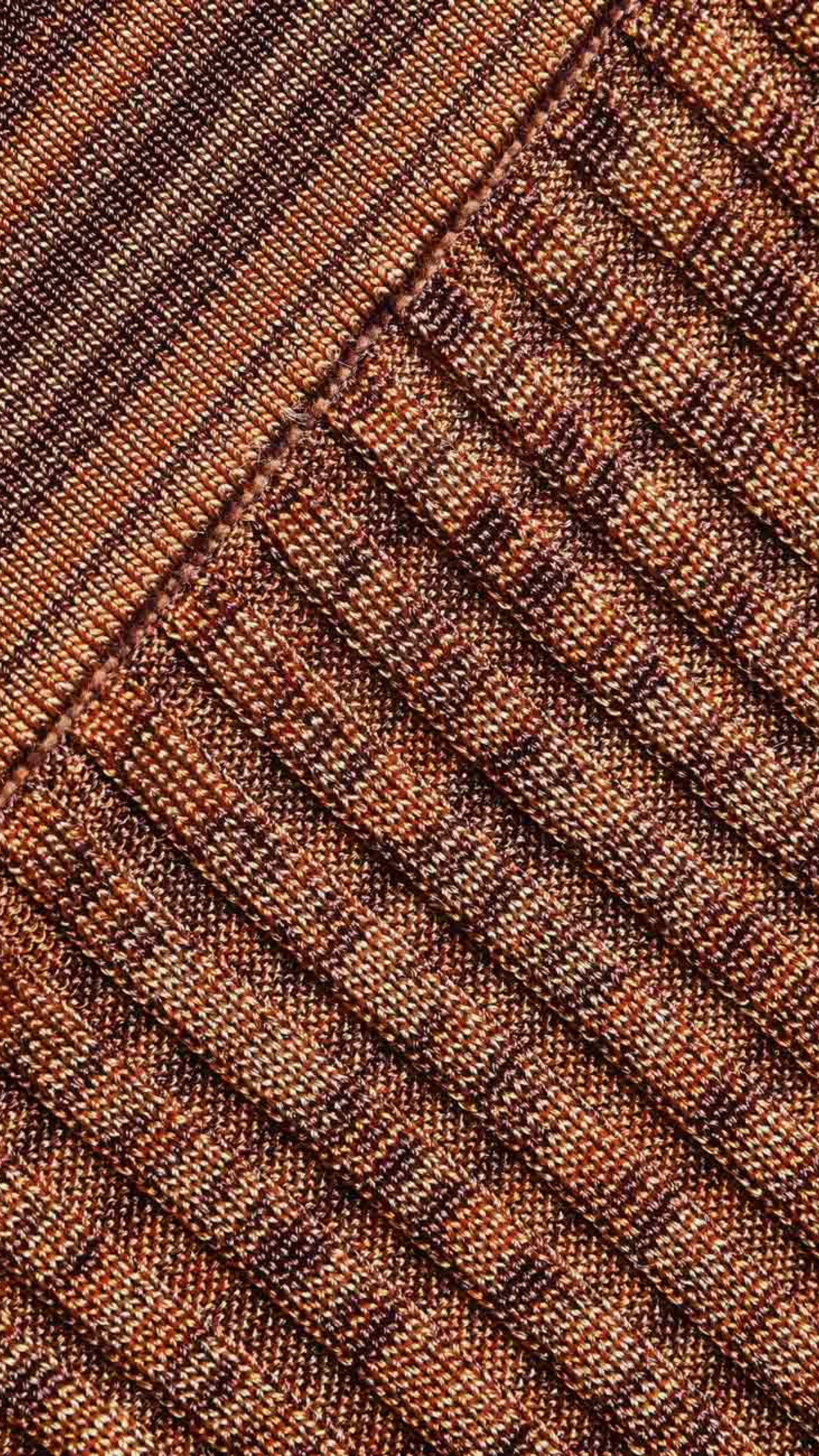 Zimmermann Mouline Rib Midi Skirt in Chocolate Multi