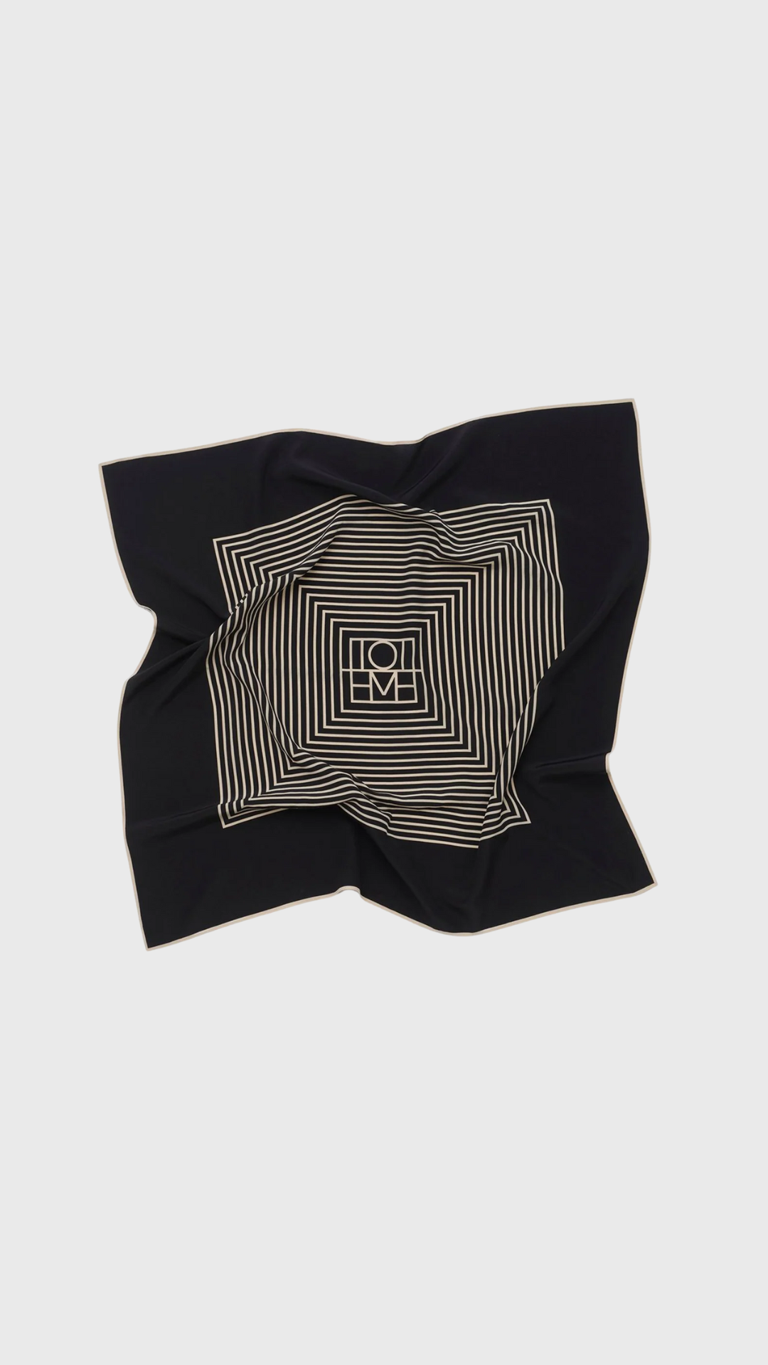 Toteme Centered Monogram Silk Scarf