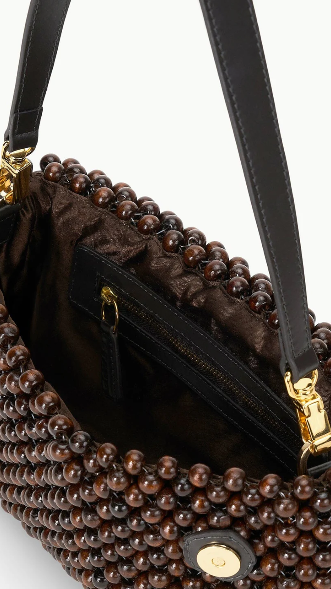 Staud Timmy Shoulder Bag in Dark Brown