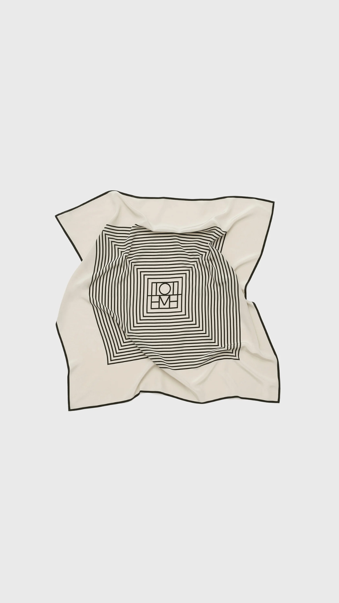 Toteme Centered Monogram Silk Scarf