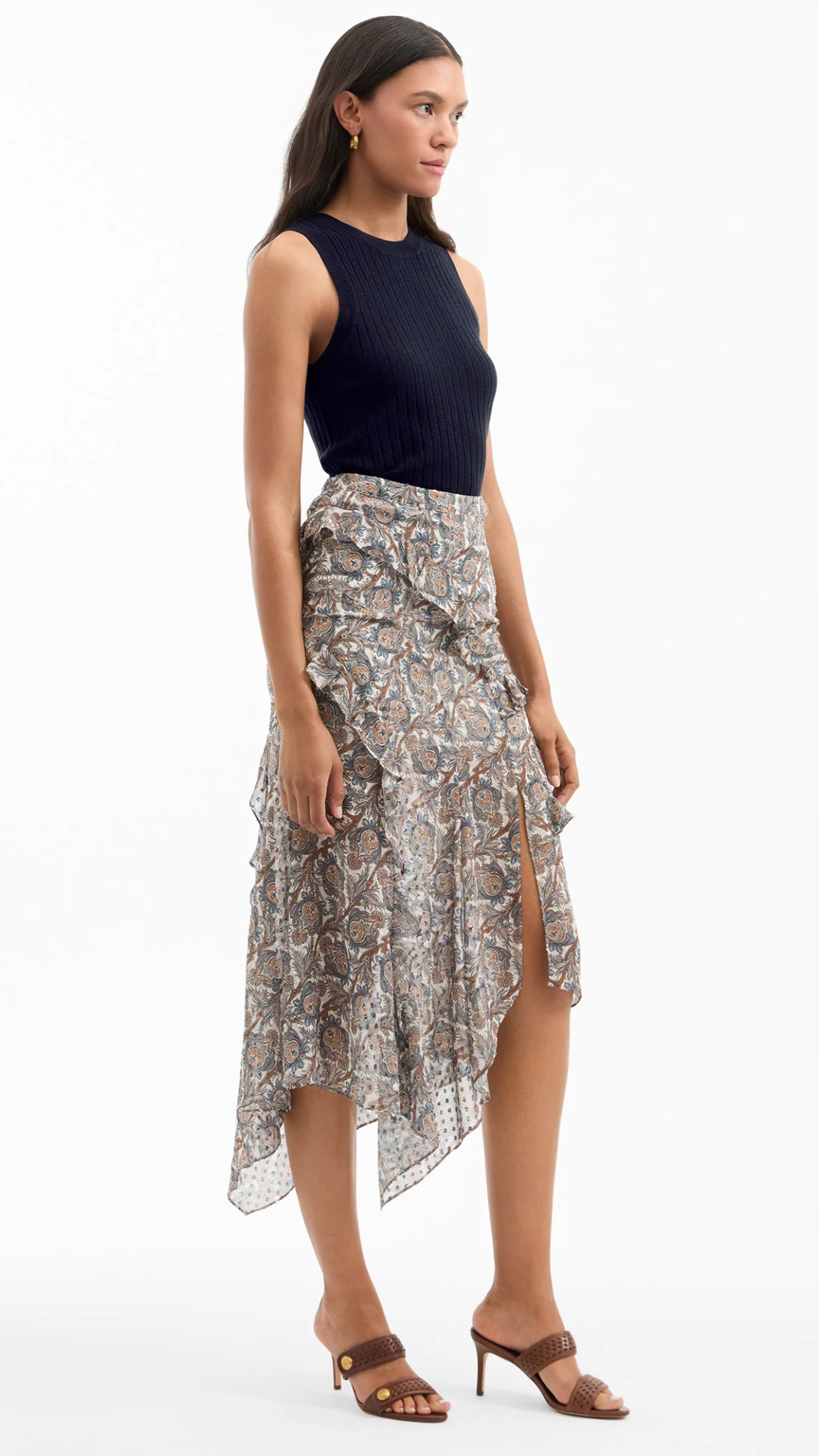 Veronica Beard Eleonora Skirt in Dove
