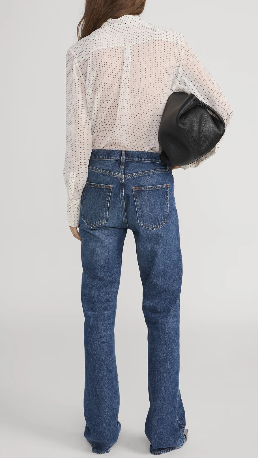 Frame Polka Dot Tie Blouse in Ecru