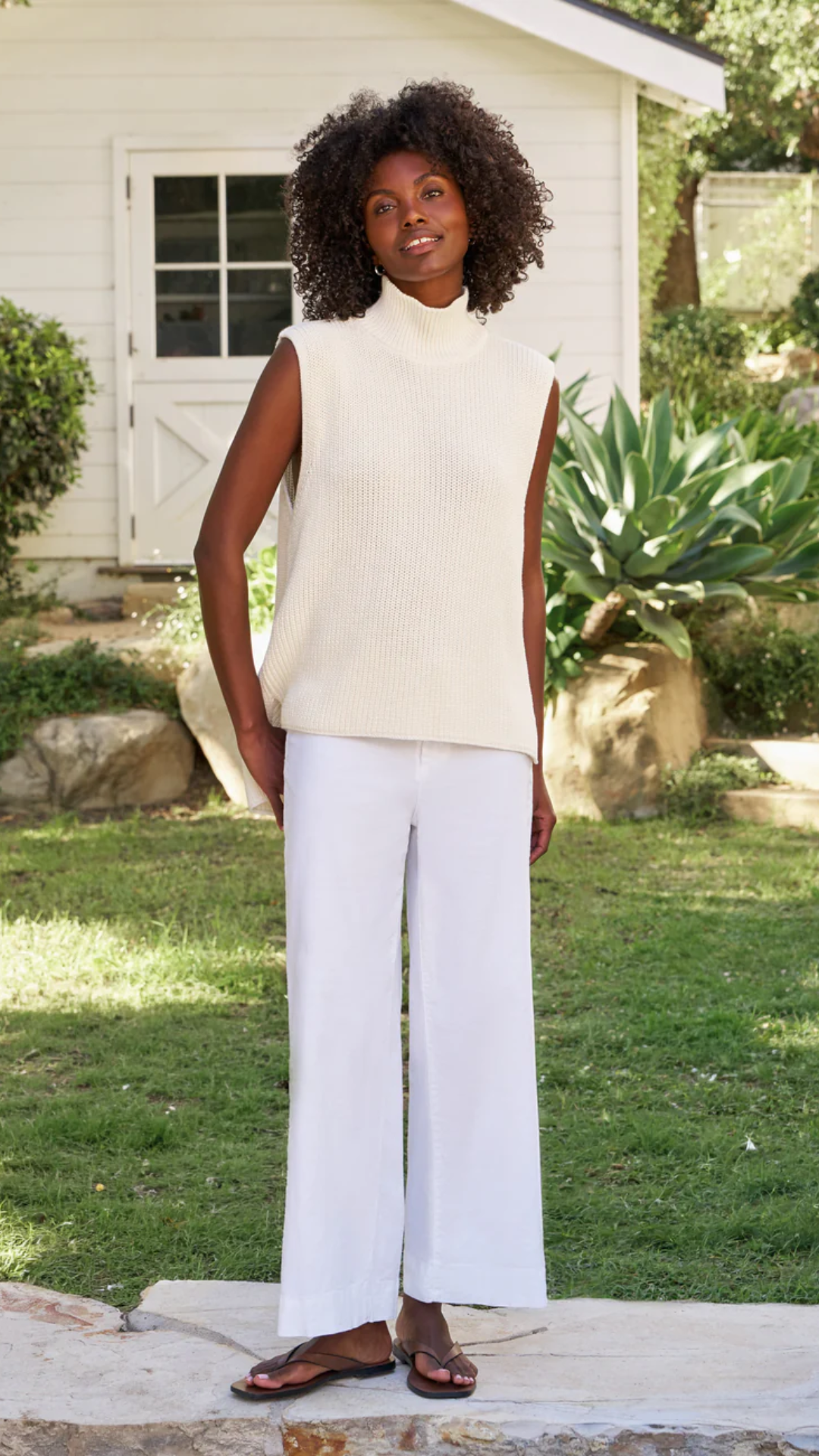 Frank & Eileen Montecito Tank in Ivory