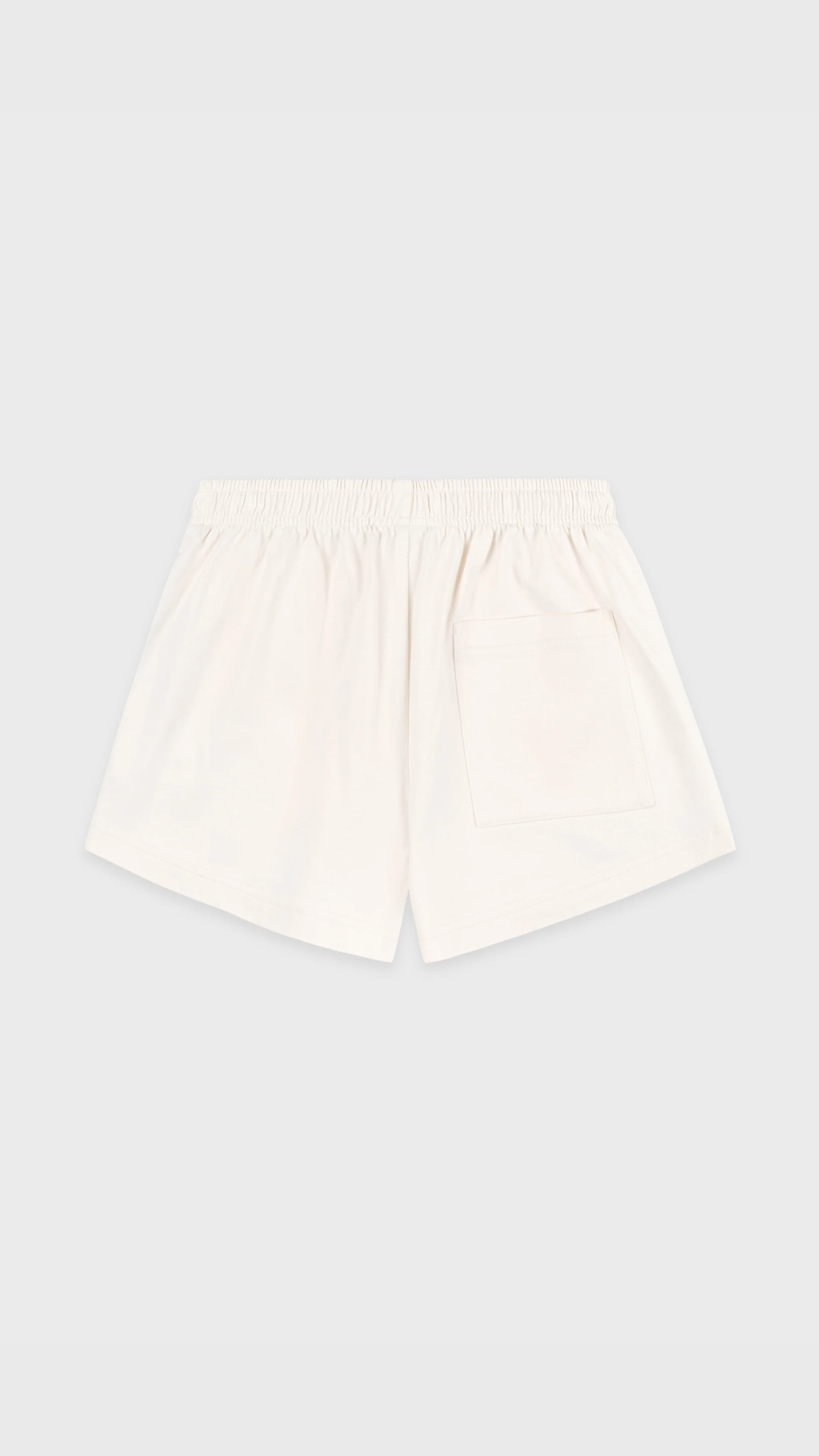 Sporty & Rich Vendome LA Embroidered Disco Short in Ecru/Navy