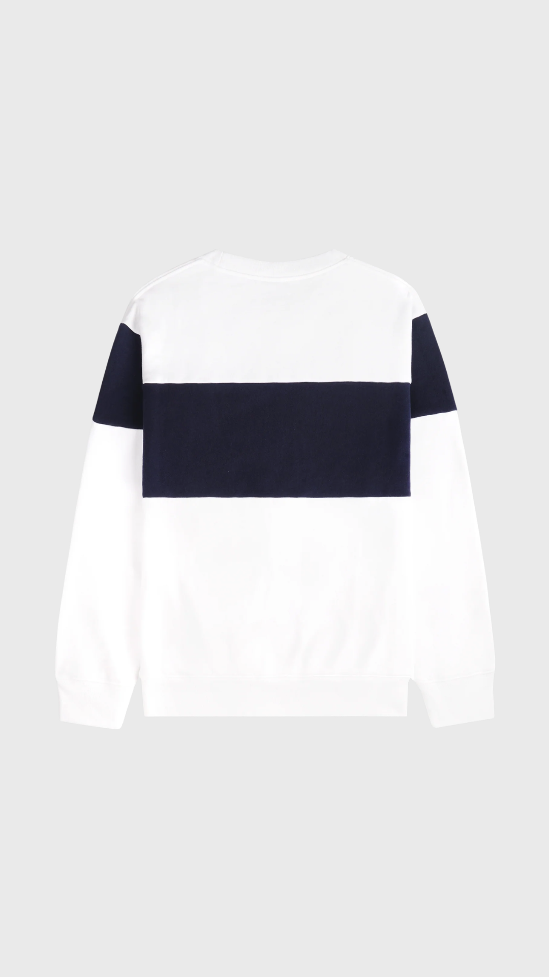 Sporty & Rich Signature Logo Block Crewneck in Dark Navy