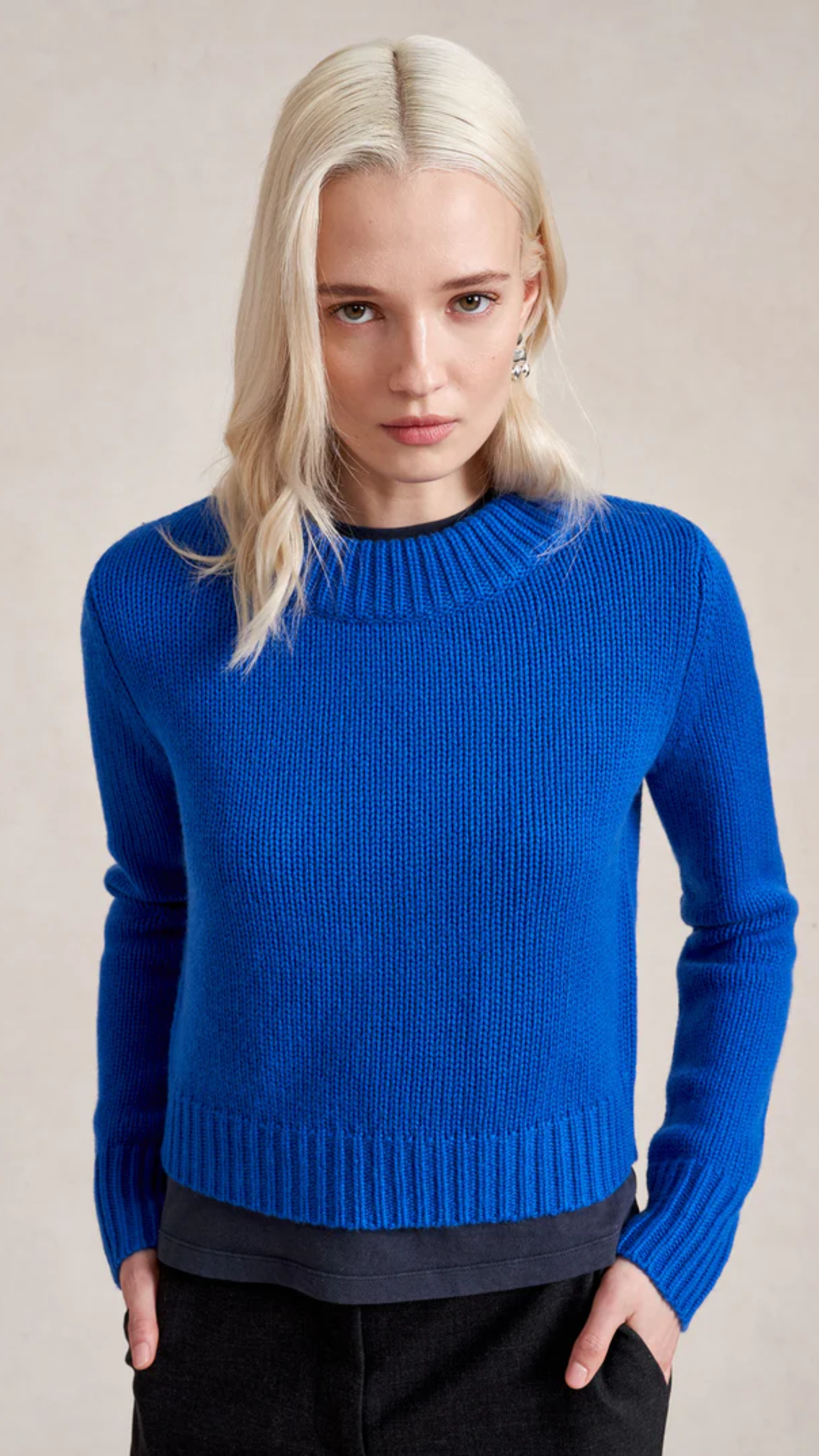 La Ligne Solid Mini Marin Sweater in Cobalt