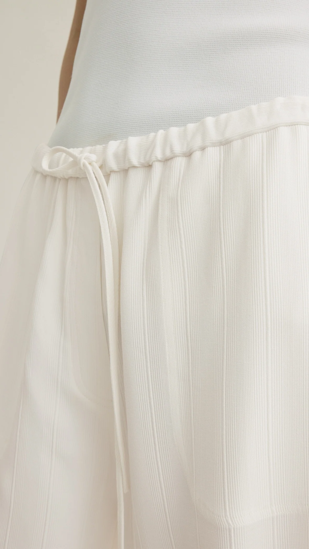 Toteme Woven Stripe Trouser in Meringue