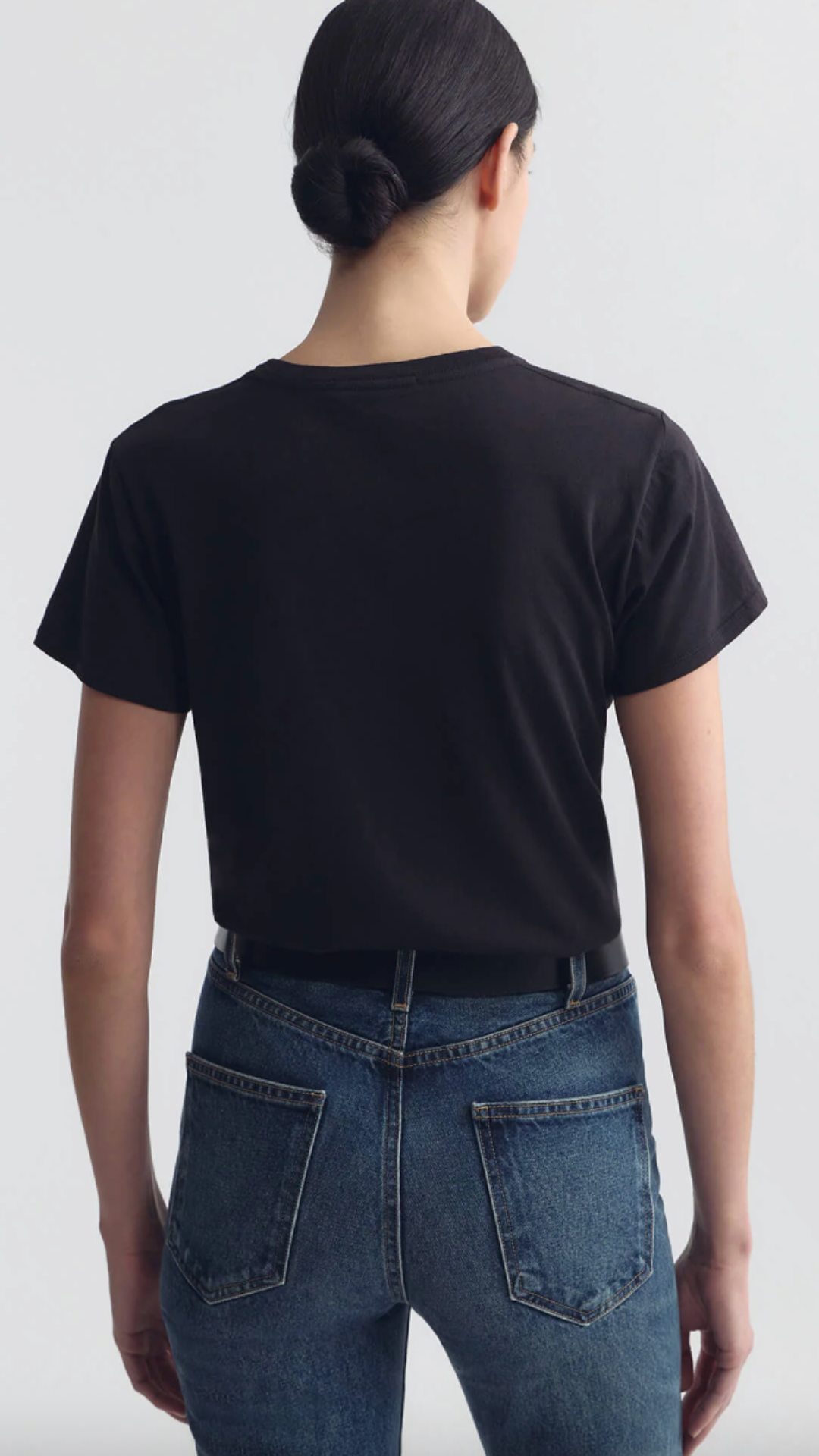 Nili Lotan Lana Crewneck Tee in Jet Black