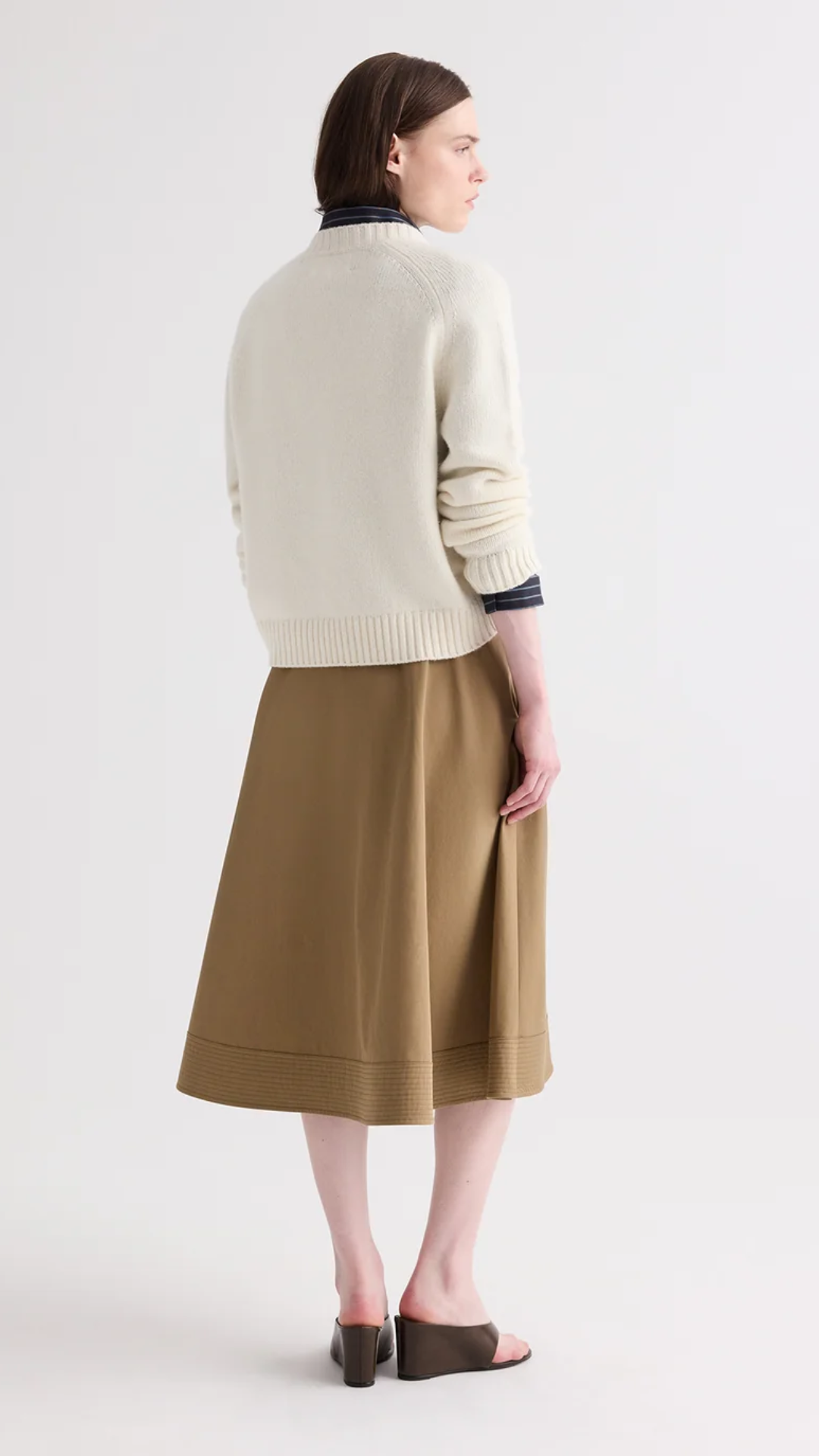 TWP Pure Intentions Skirt in British Khaki