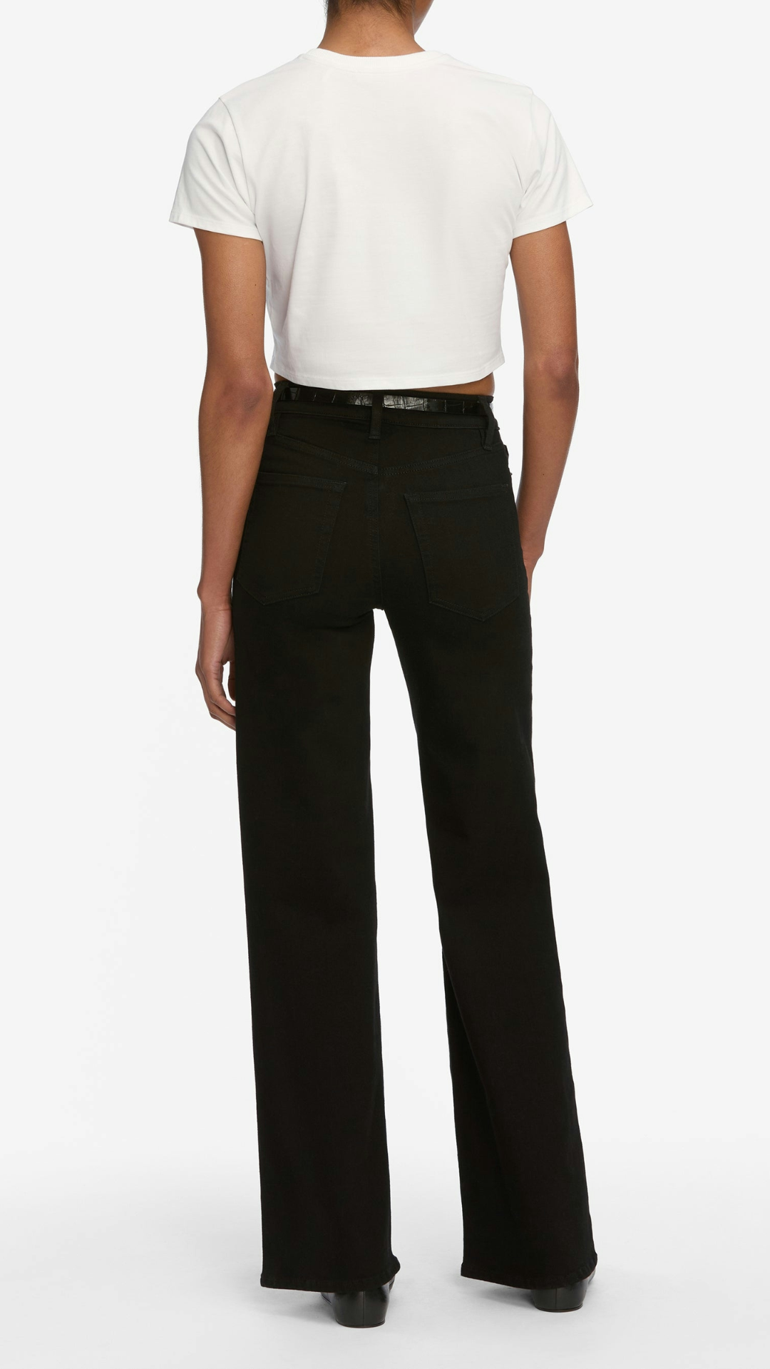 Frame Le Slim Palazzo Jean in Black