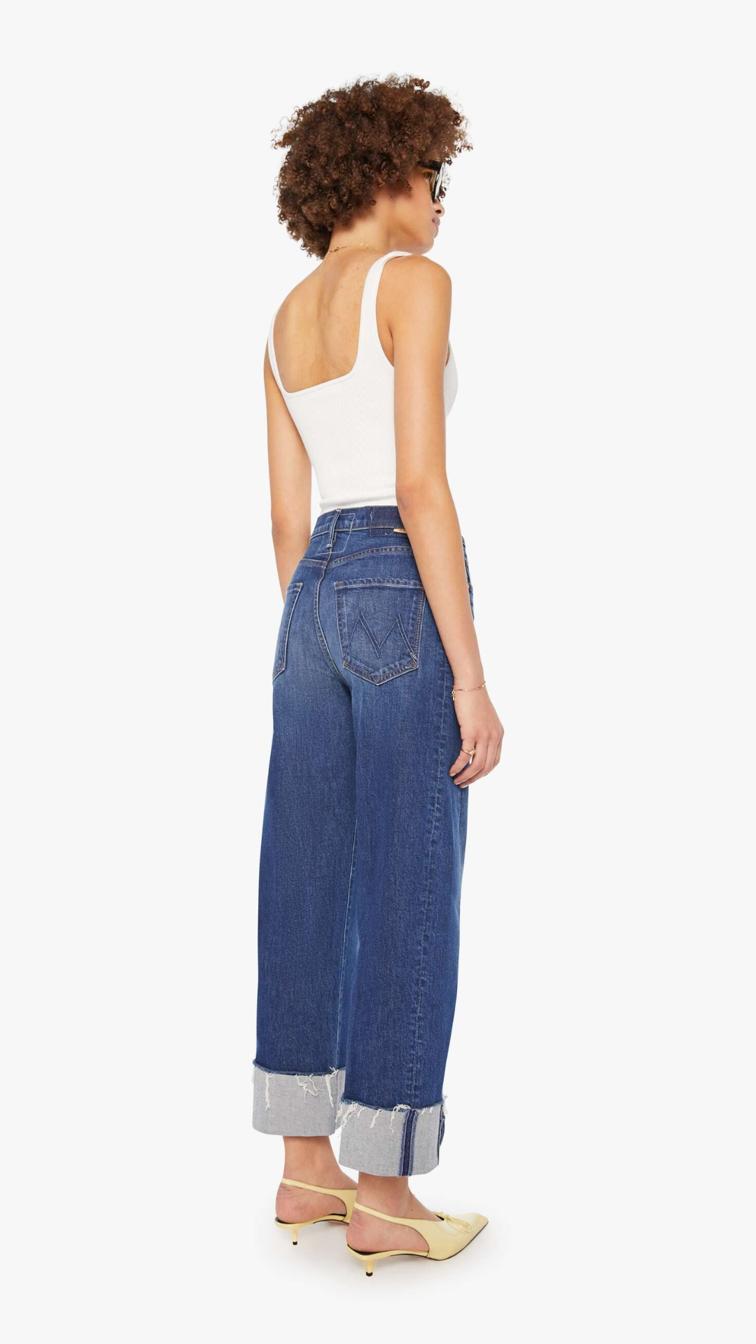 Mother The Half-Pipe Ankle Cuff Fray Jean in Perfectly Imperfect