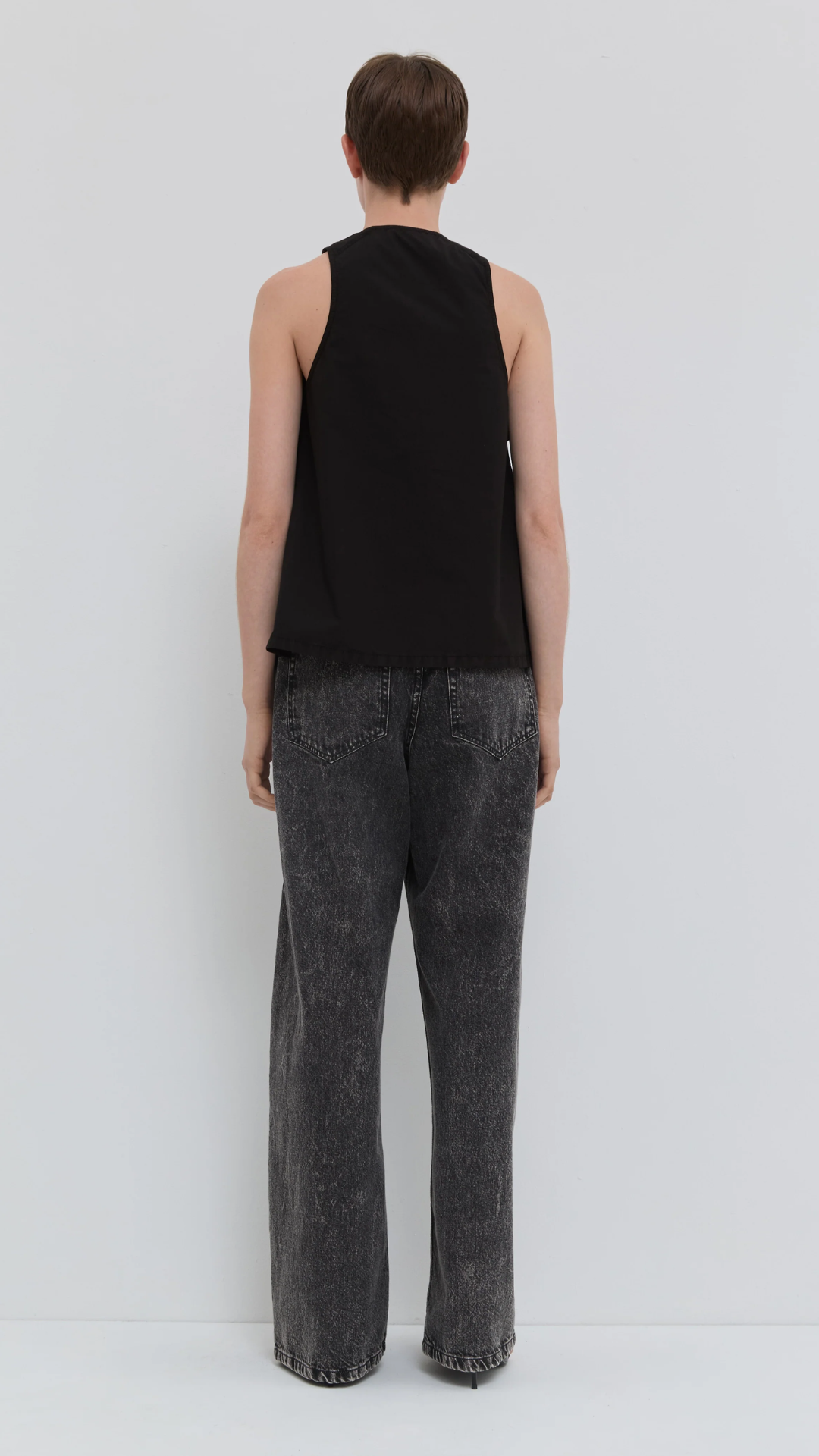 Christian Wijnants Tilos Sleeveless Top With Ruffle in Black