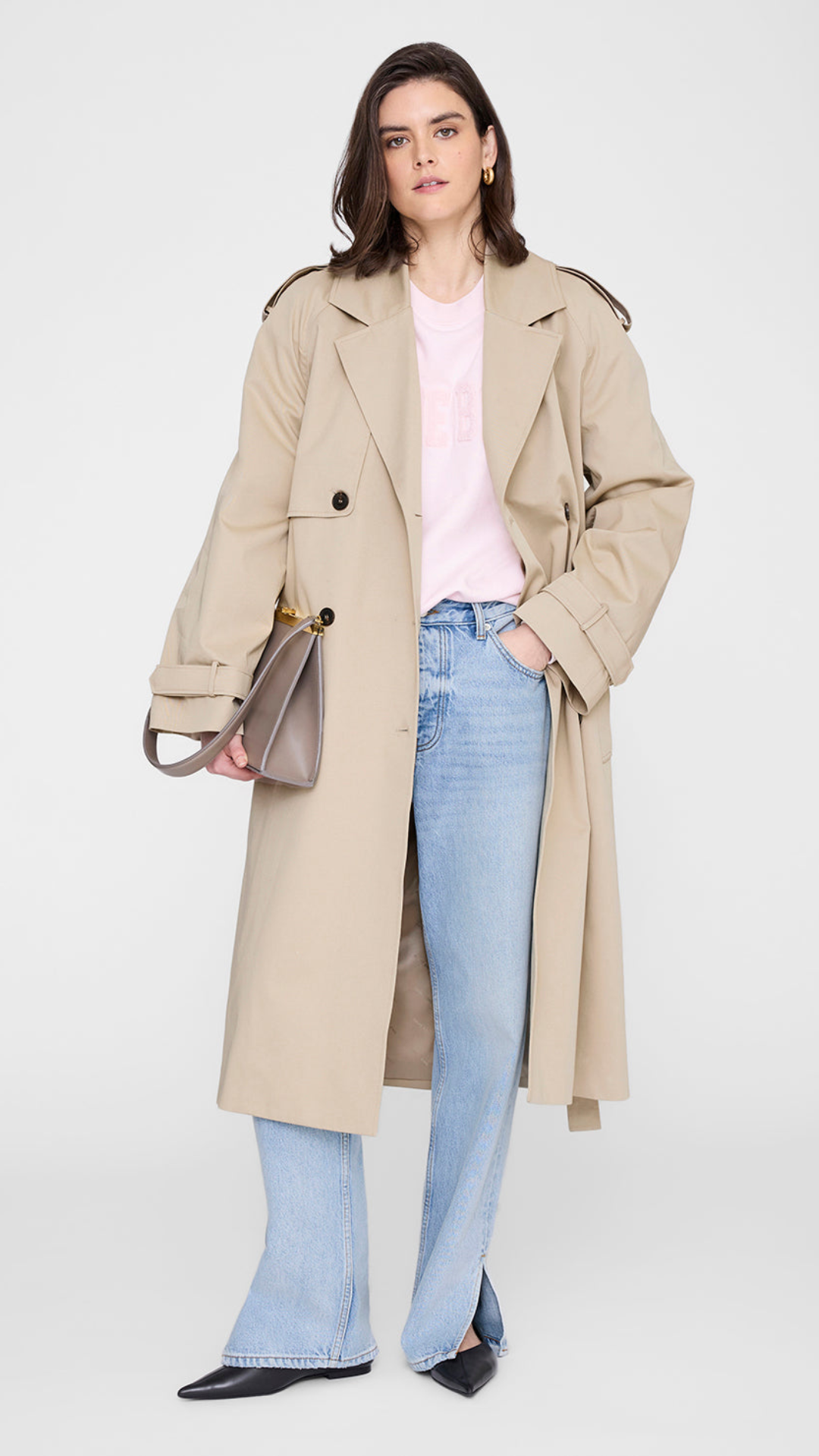 Anine Bing Spencer Sweatshirt in Pink