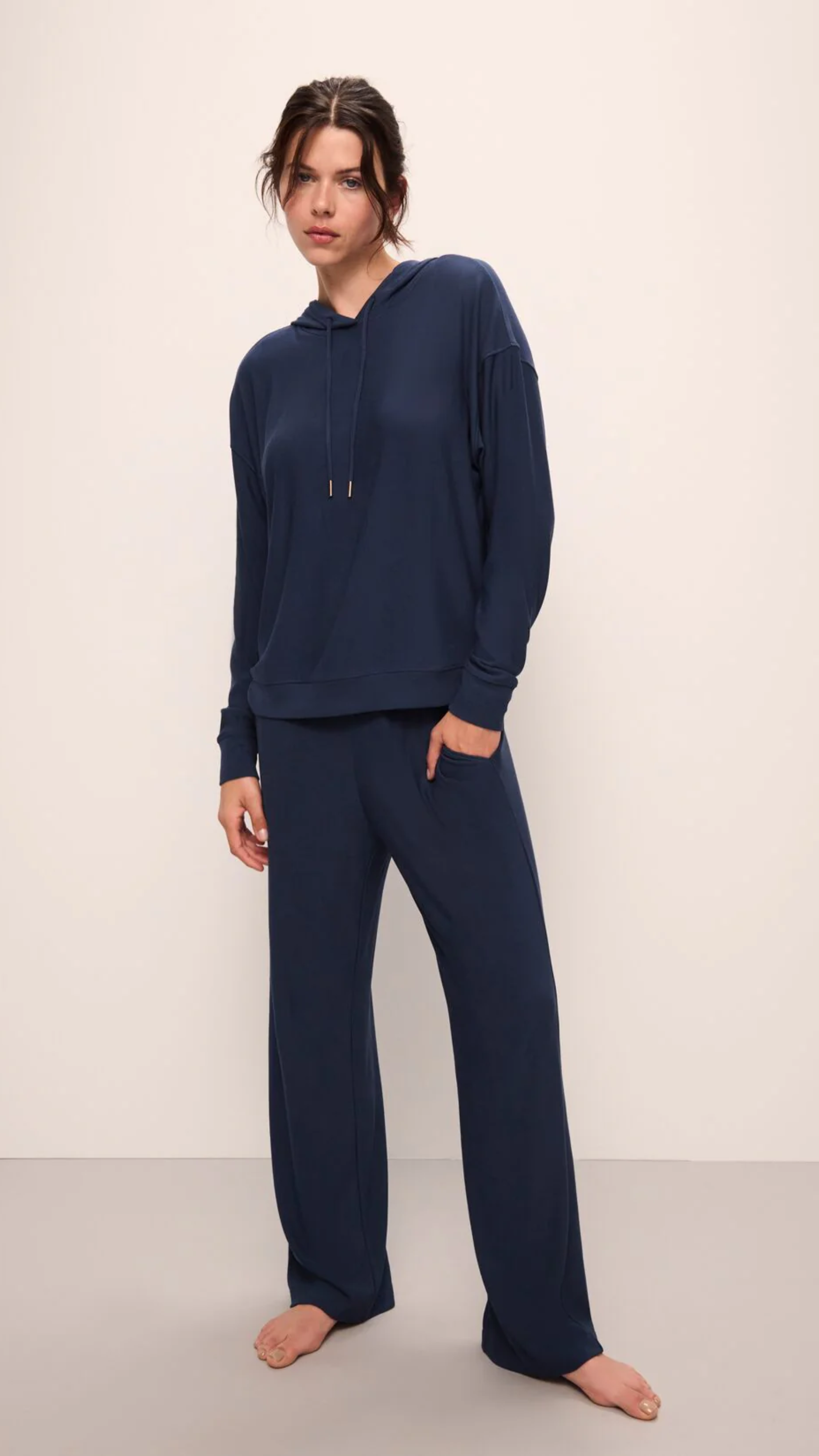 Eberjey Softest Sweats Straight Pant in Navy