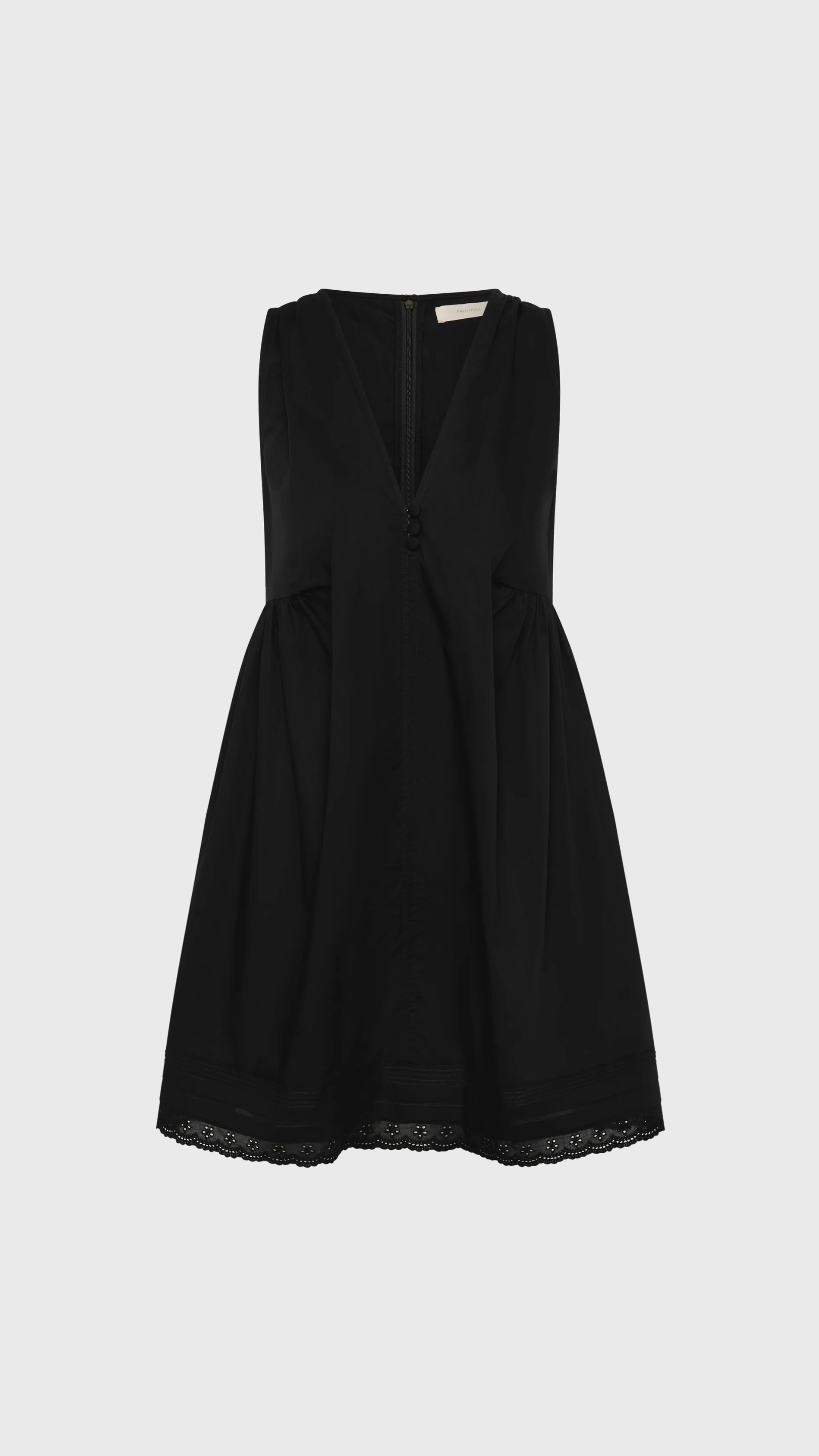 Faithfull Dion Mini Dress in Fiore Lace Black