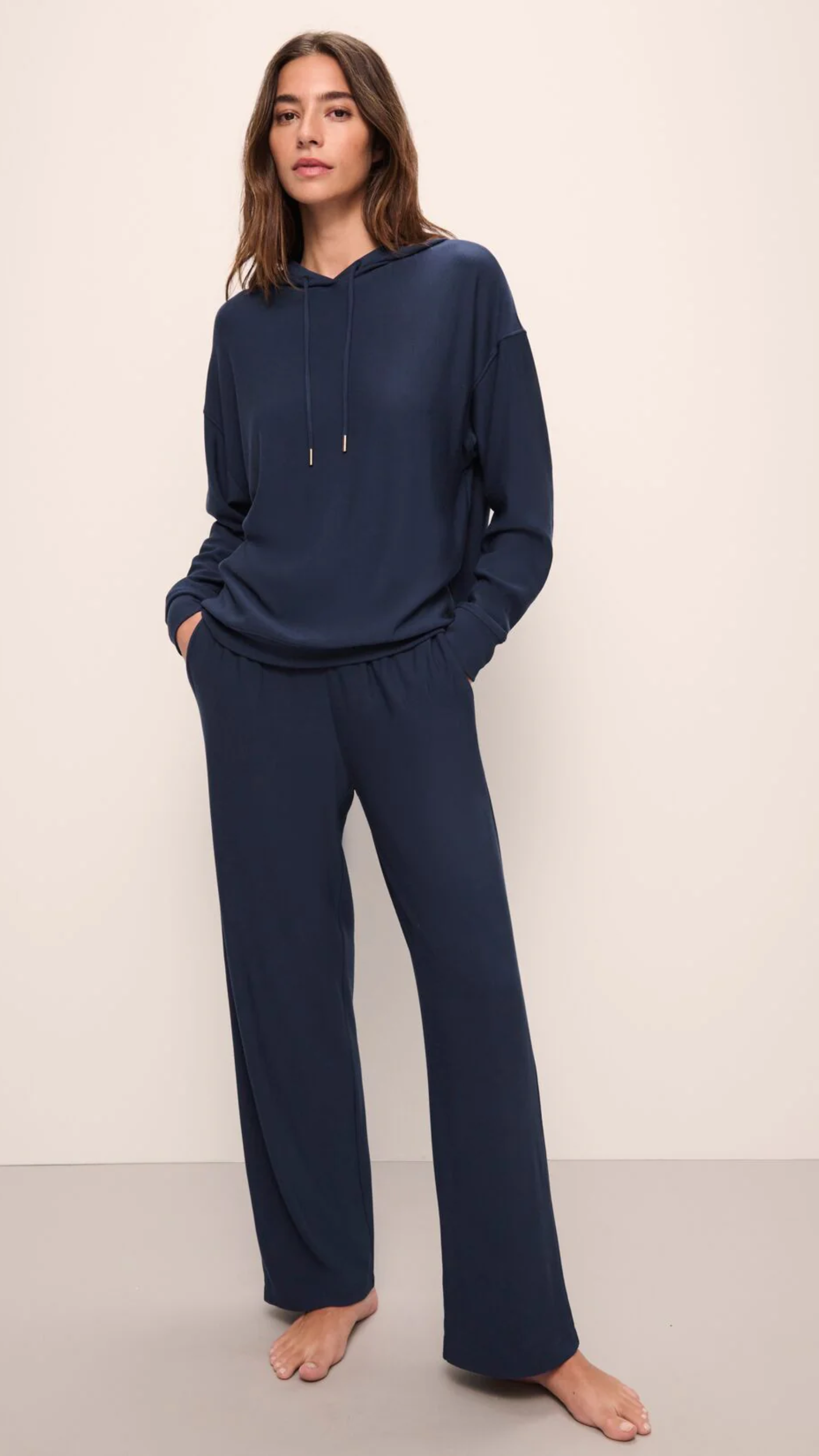 Eberjey Softest Sweats Hoodie in Navy