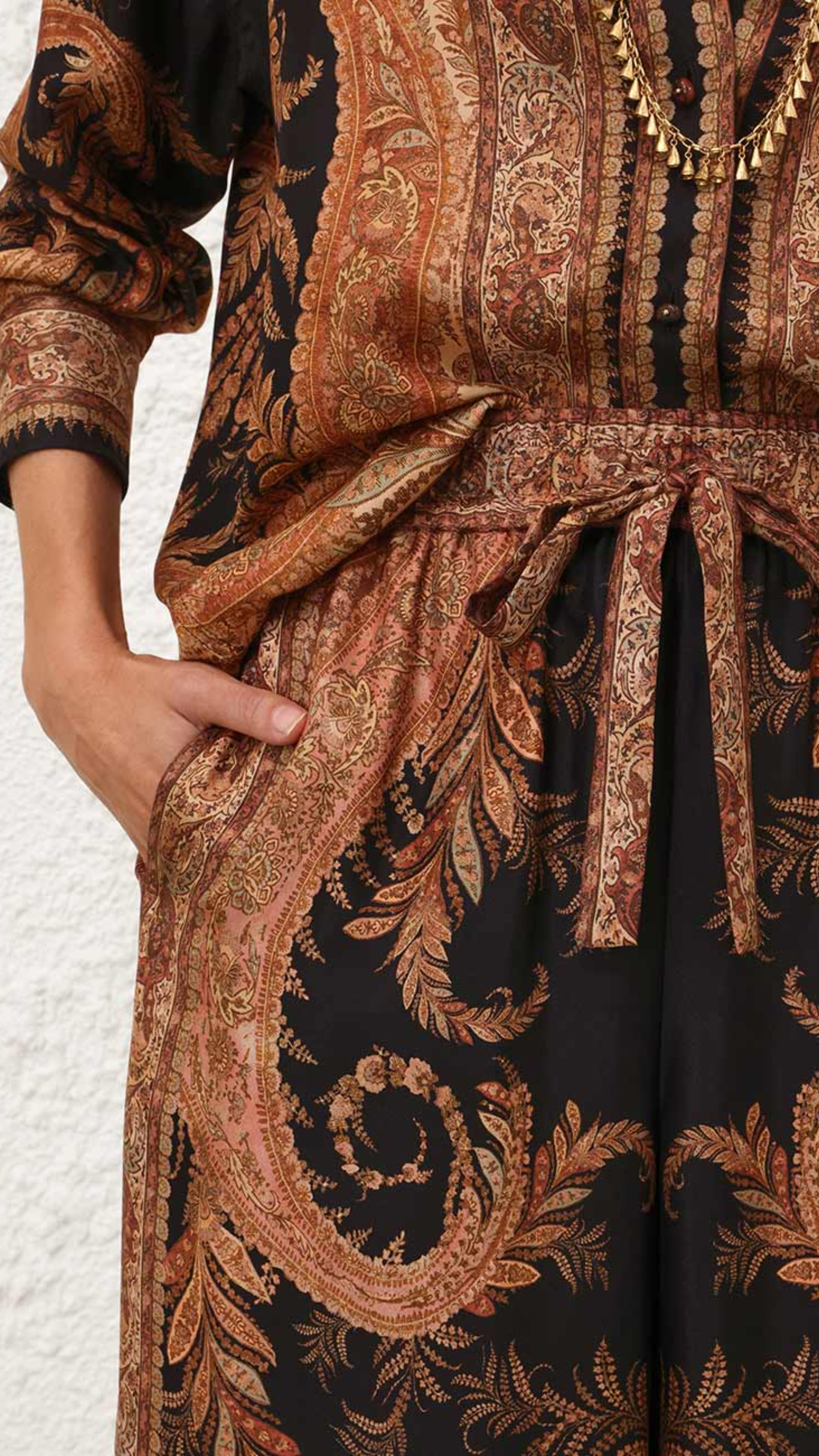 Zimmermann Story 1 Track Pant in Black Paisley