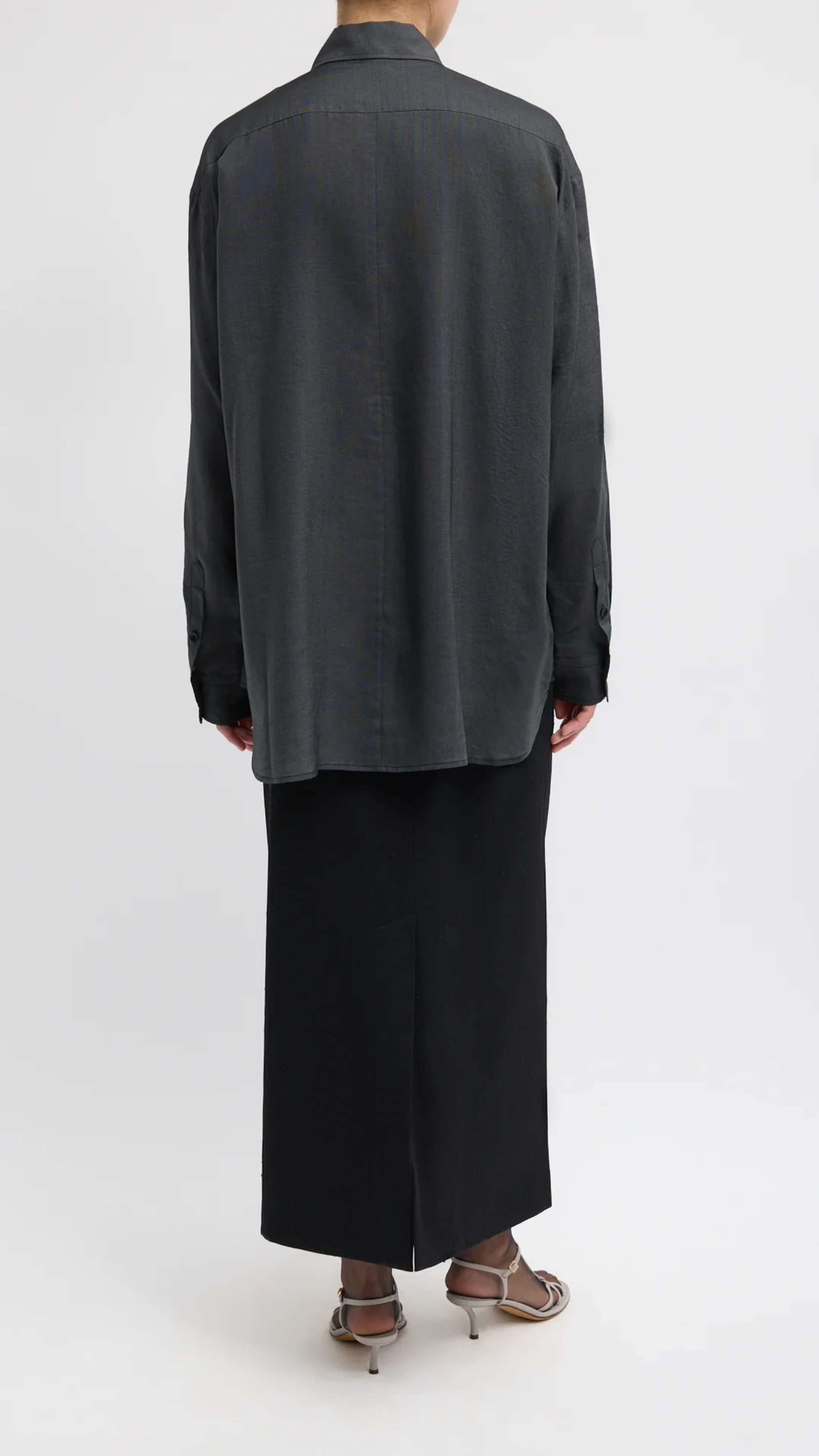 Tibi Silk Voile Easy Pintucked Shirt