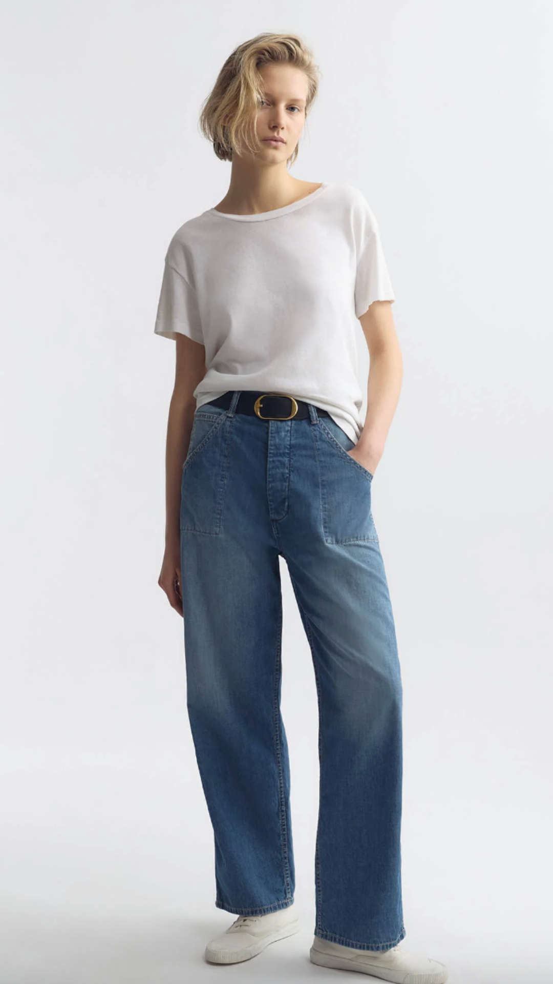 Nili Lotan Whitney Denim Pant in Delancey Wash