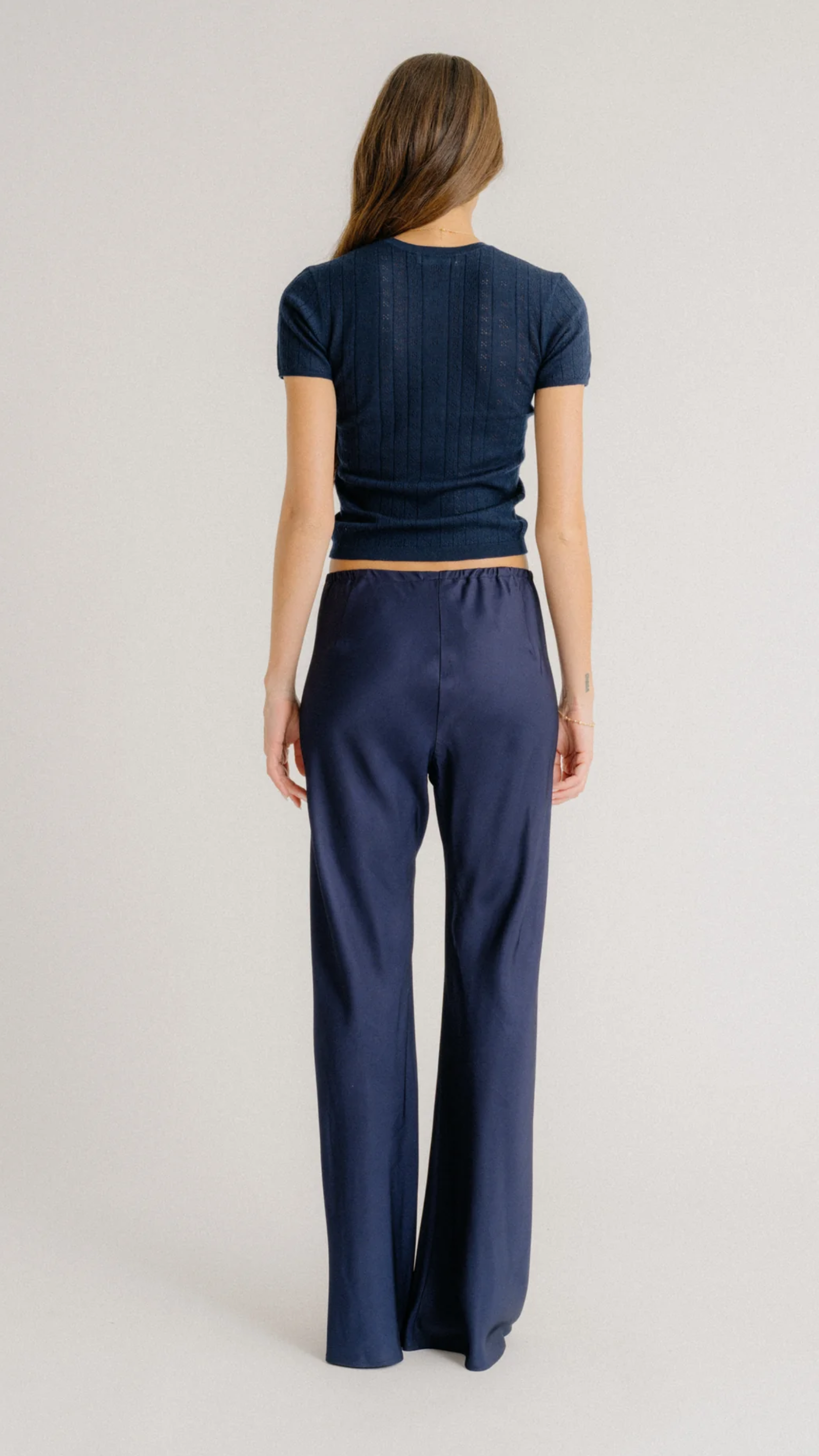 Sablyn Rio Flared Bias Cut Pant in Midnight
