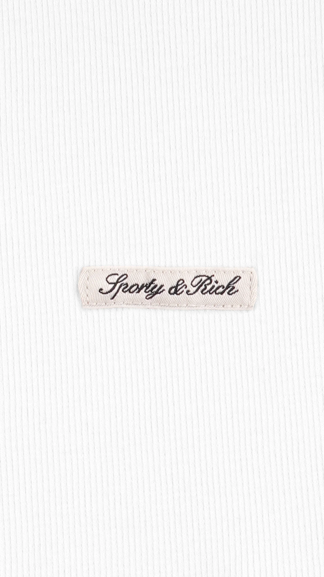 Sporty & Rich Signature Logo Ribbed Baby Tank in White/Black