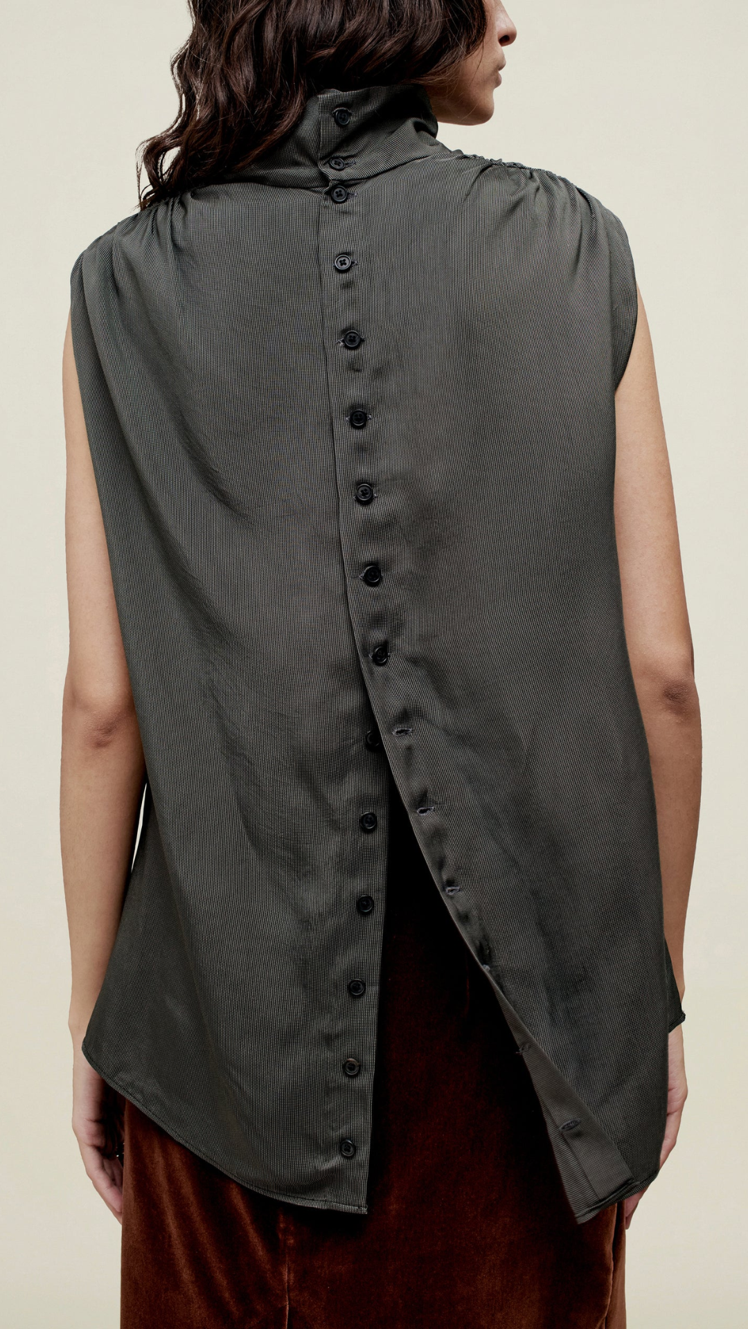 Kallmeyer Penny Draped Top in Chrome