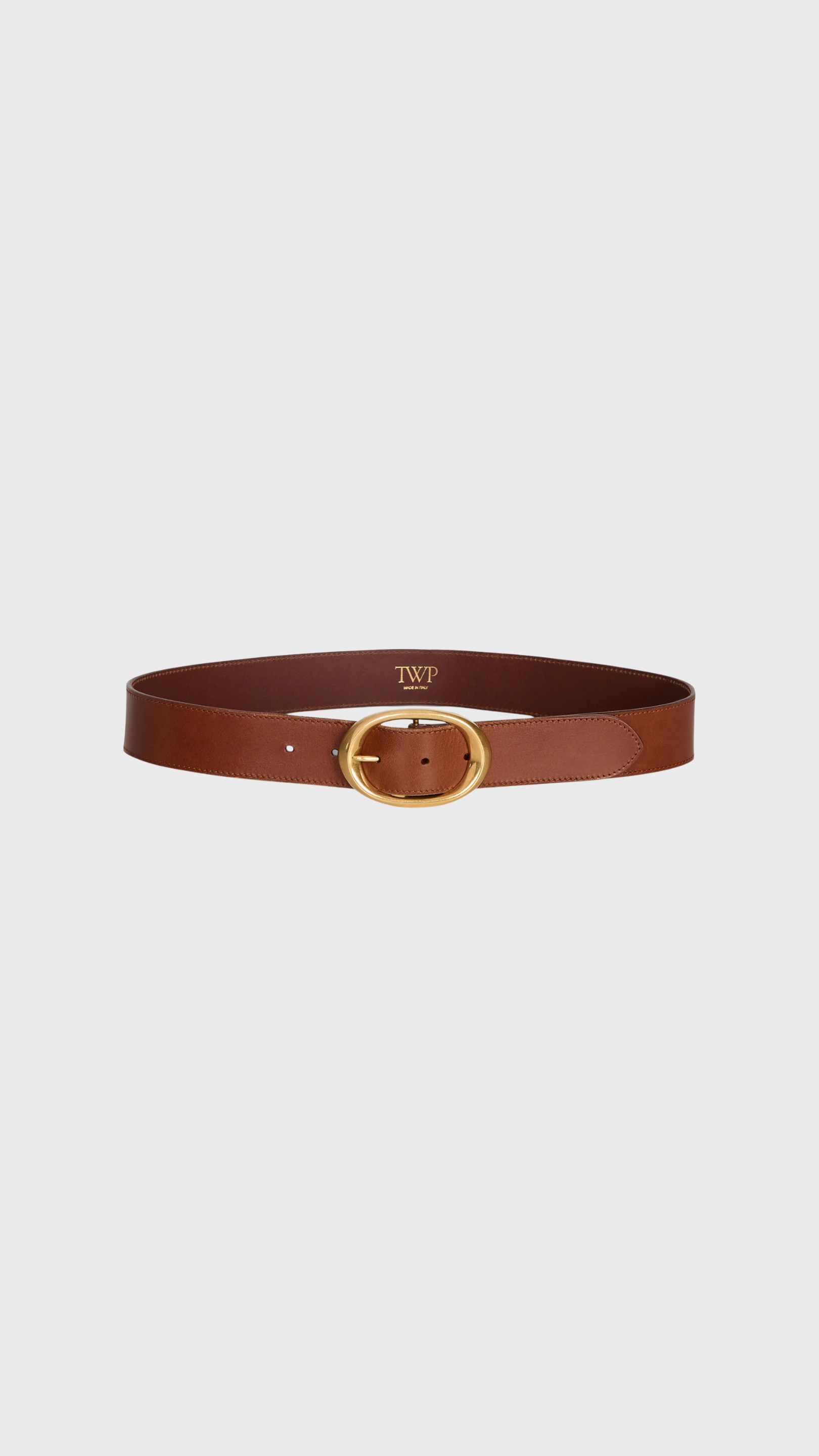 TWP Wide Belt in Cognac