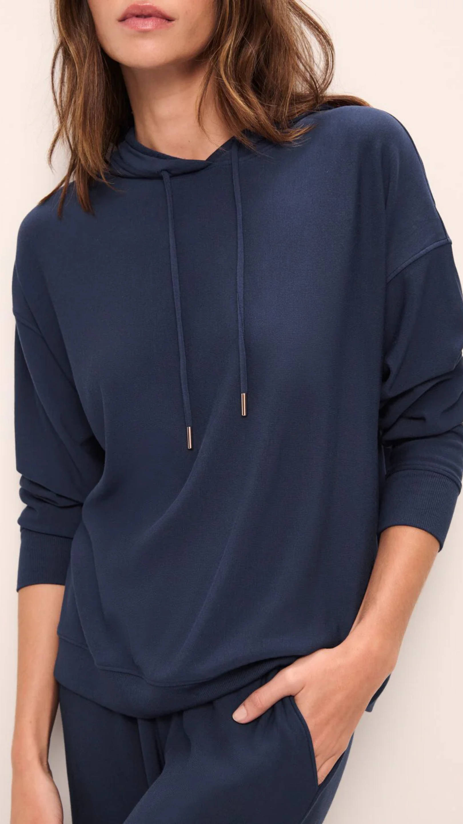 Eberjey Softest Sweats Hoodie in Navy