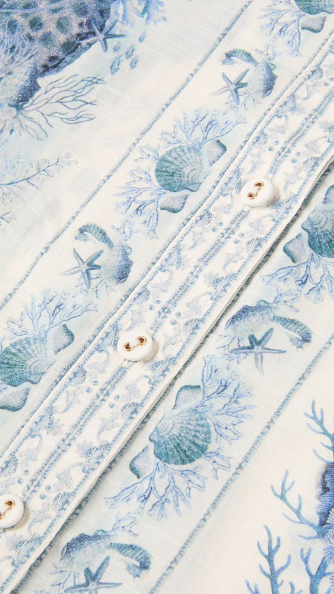 Zimmermann Wanderlust Shirt in Blue Toile