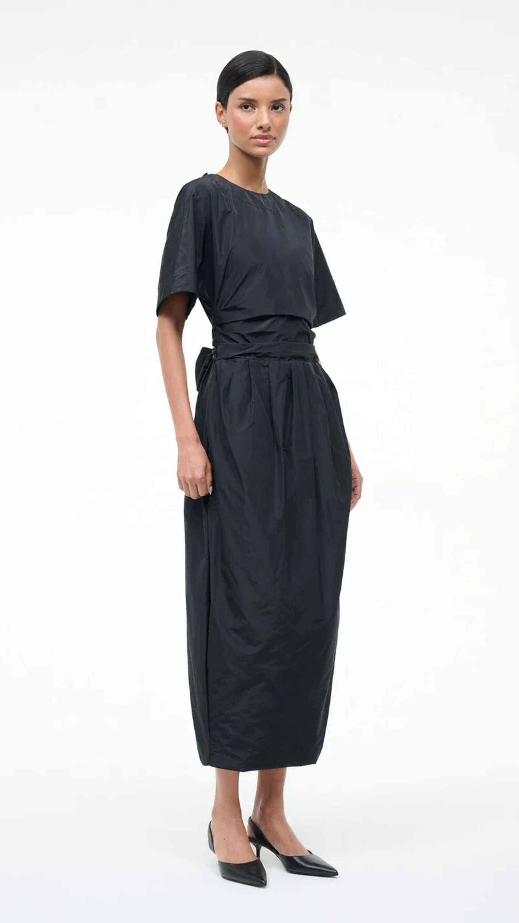 Staud Michelina Dress in Black