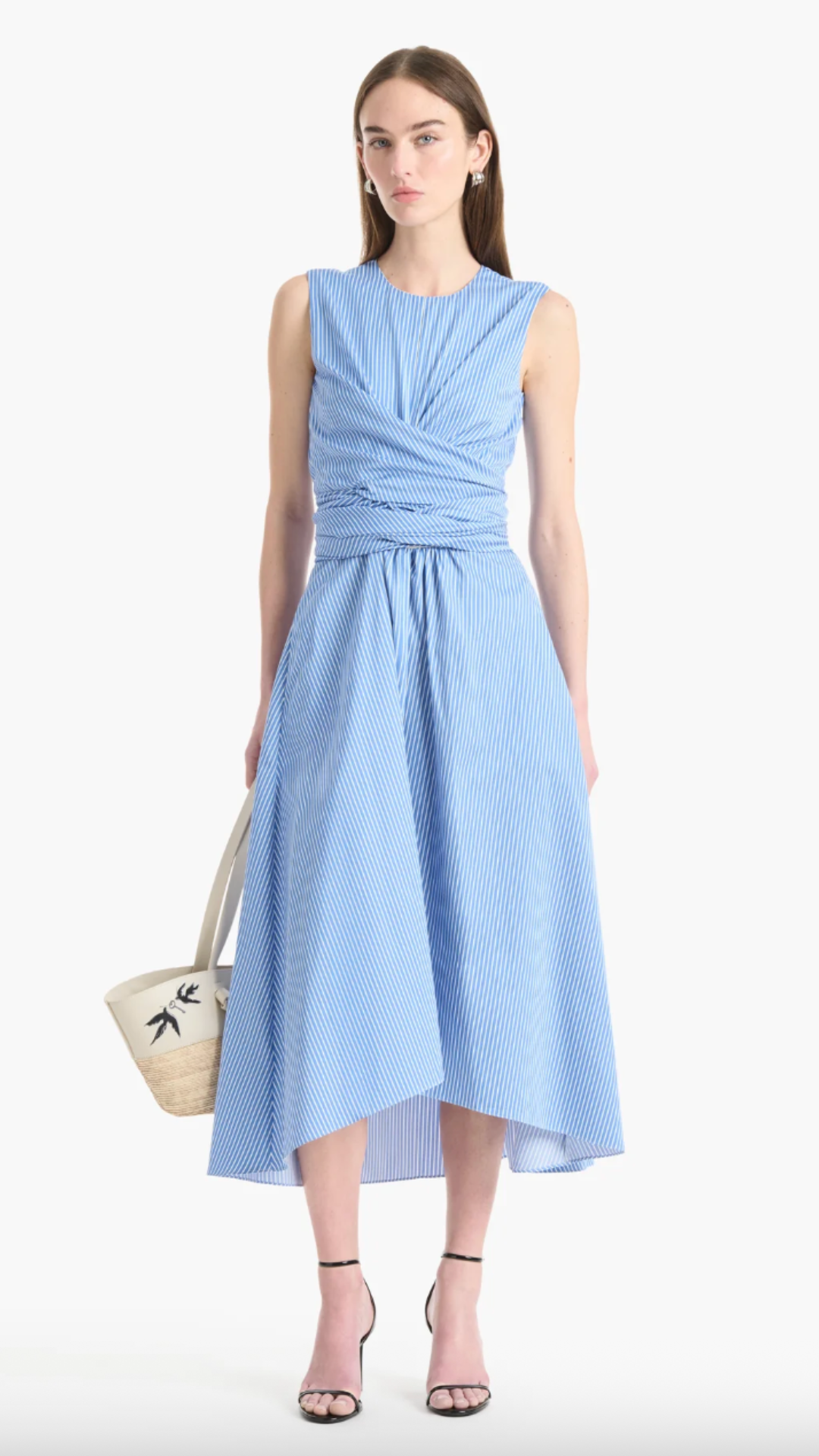 Altuzarra Penny Dress in Azure Stripe