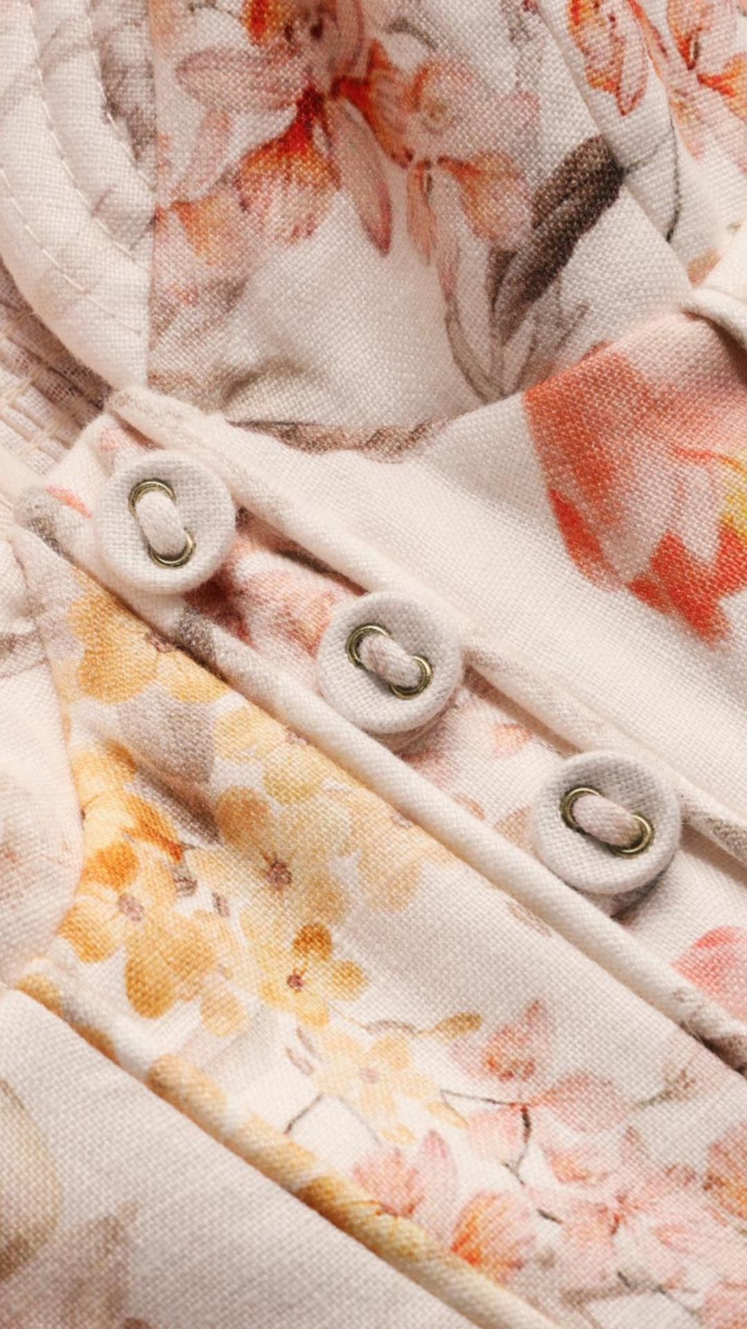 Zimmermann Luna Buttoned Picnic Dress in Cream Songbird