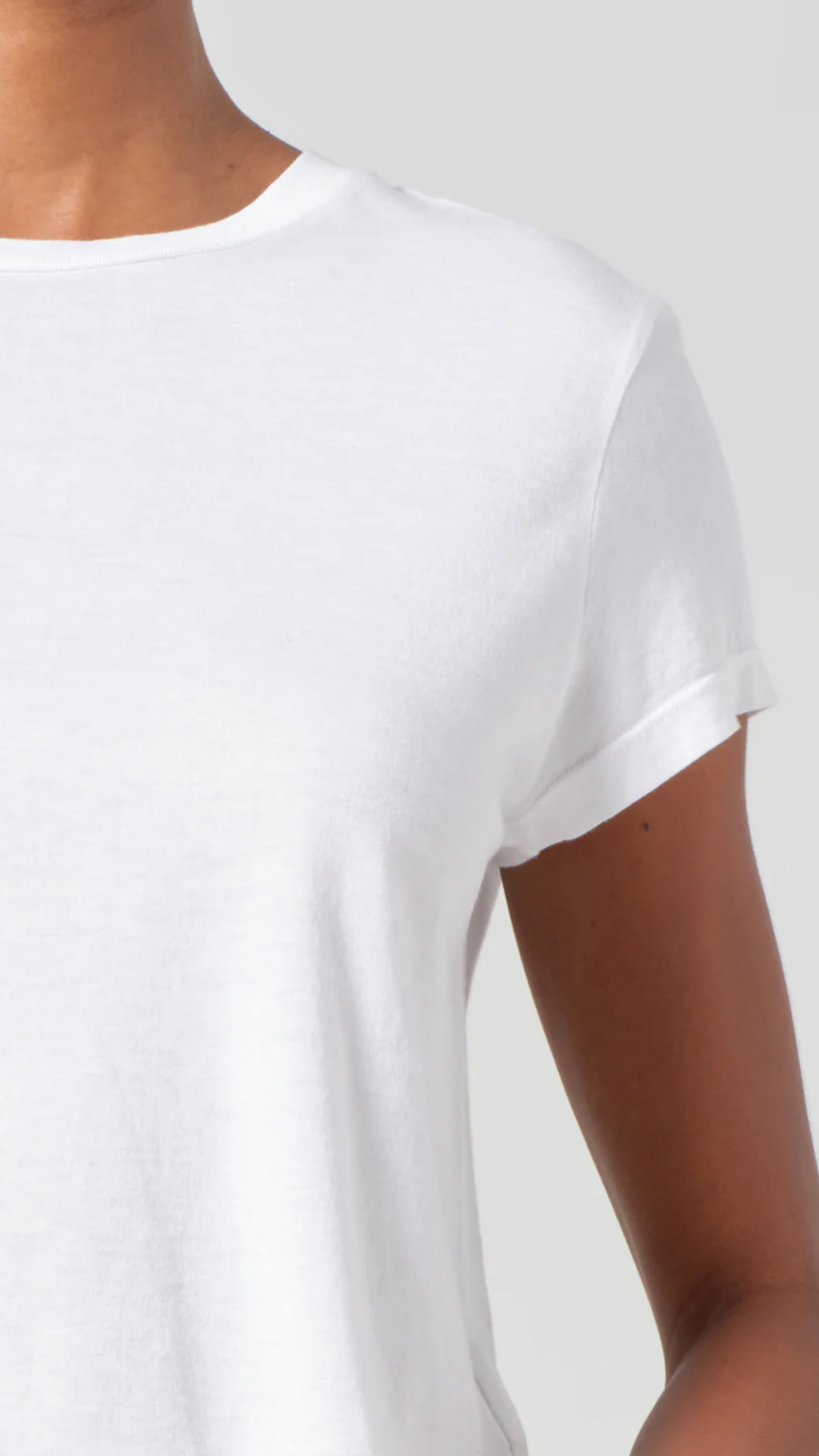 AGOLDE Adine Shrunken Tee in White