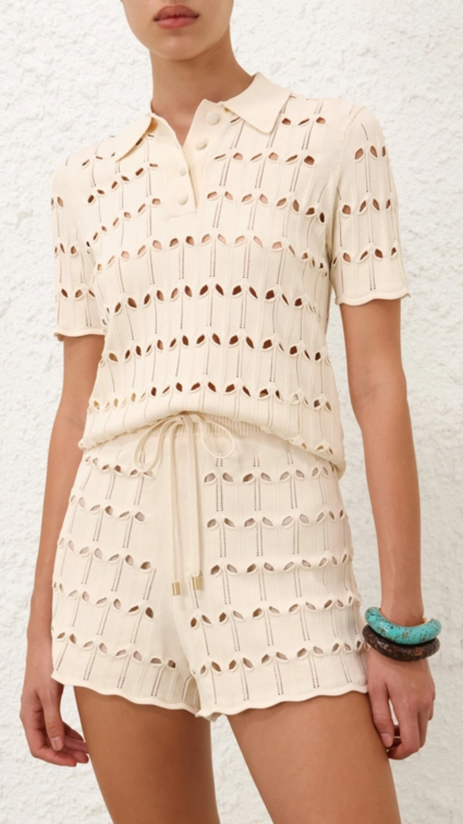 Zimmermann Rhiannon Pointelle Short in Cream