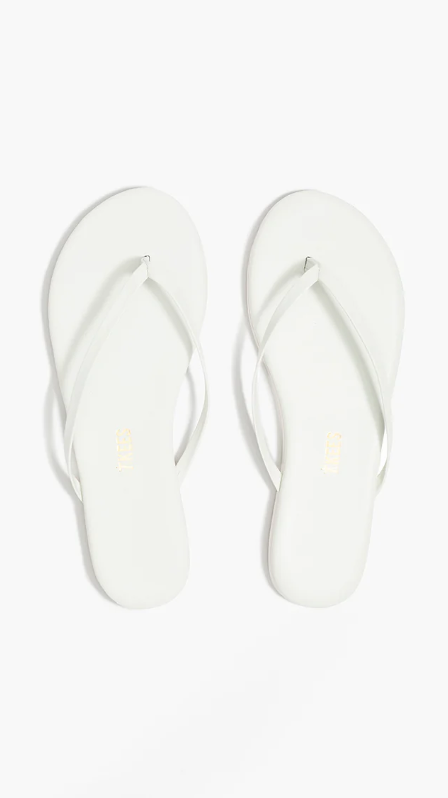 Tkees Lily Pigments Leather Flip Flops in White