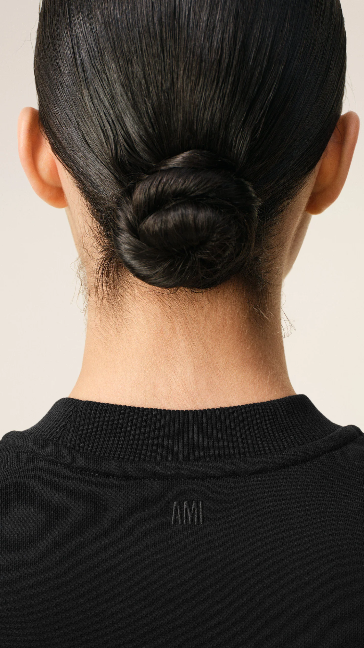 Ami Contrast De Coeur Sweatshirt in Black