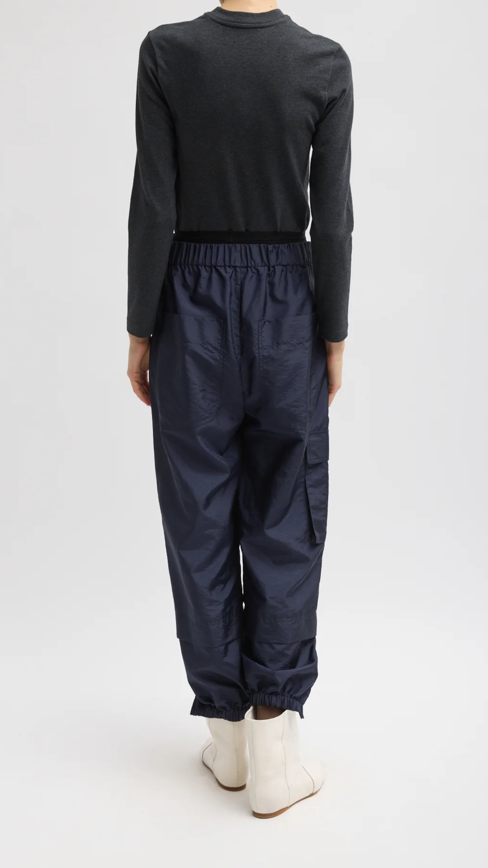 Tibi Crispy Nylon Wilt Pull On Jogger