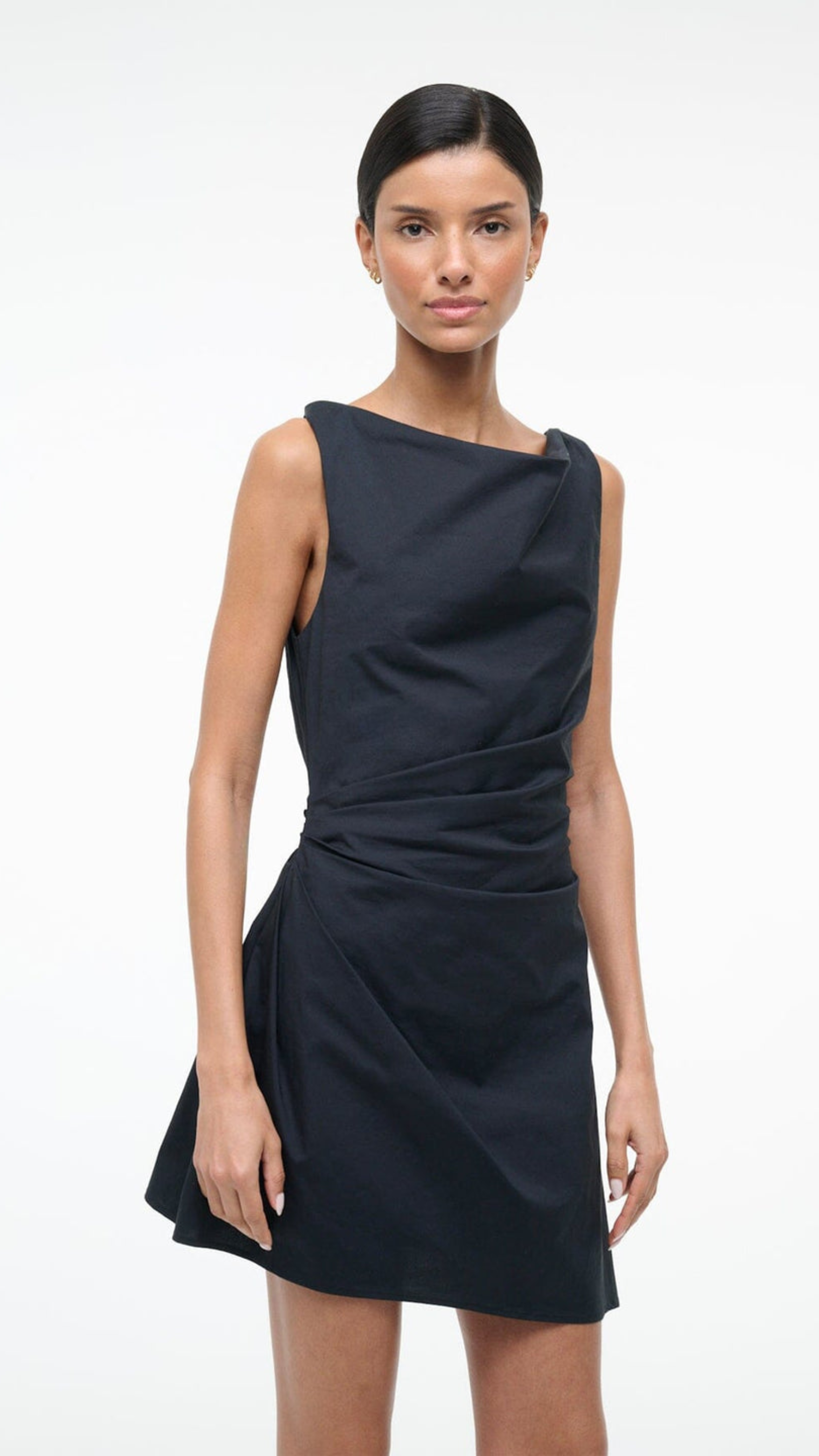 Staud Callie Mini Dress in Black