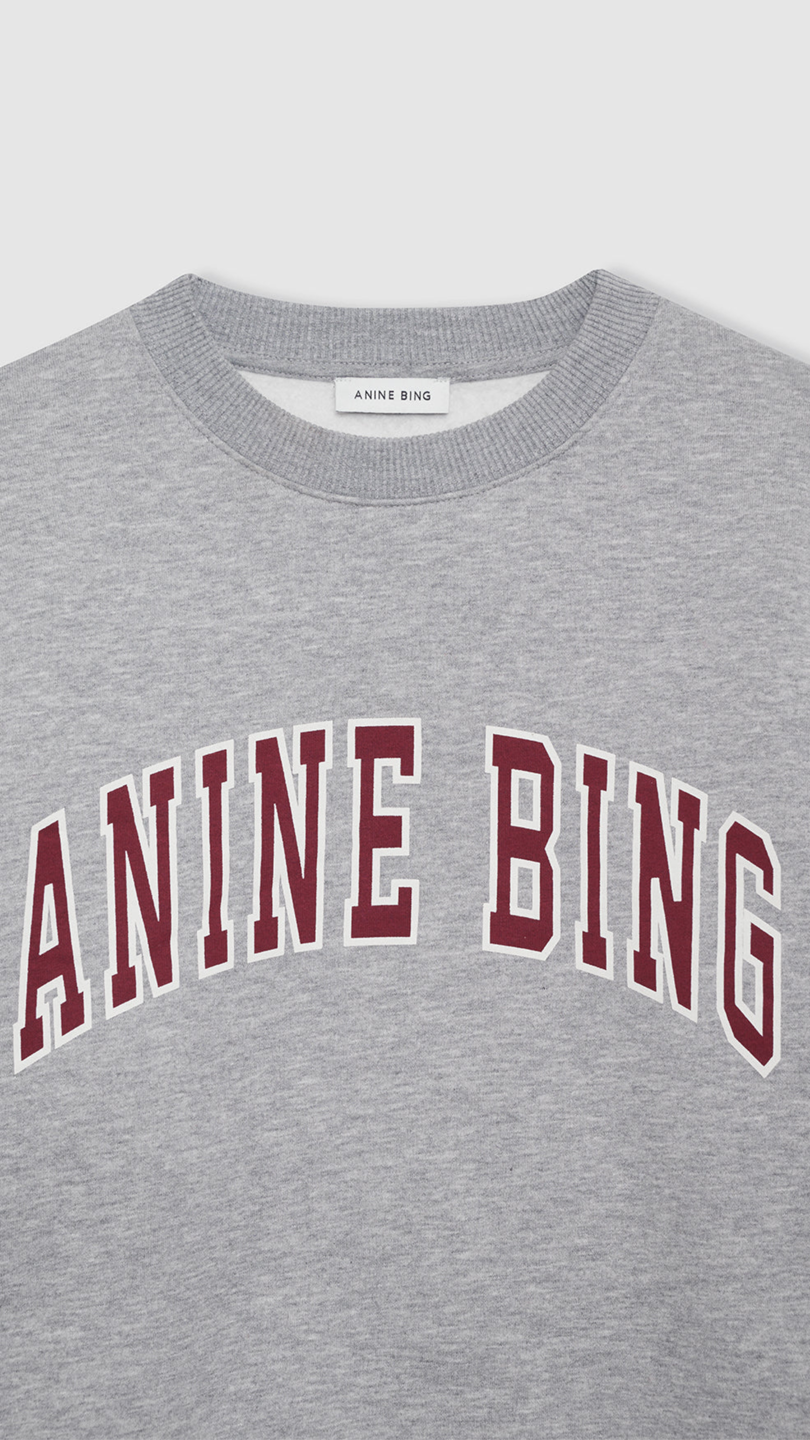 Anine Bing Spencer Sweatshirt in Heather Grey