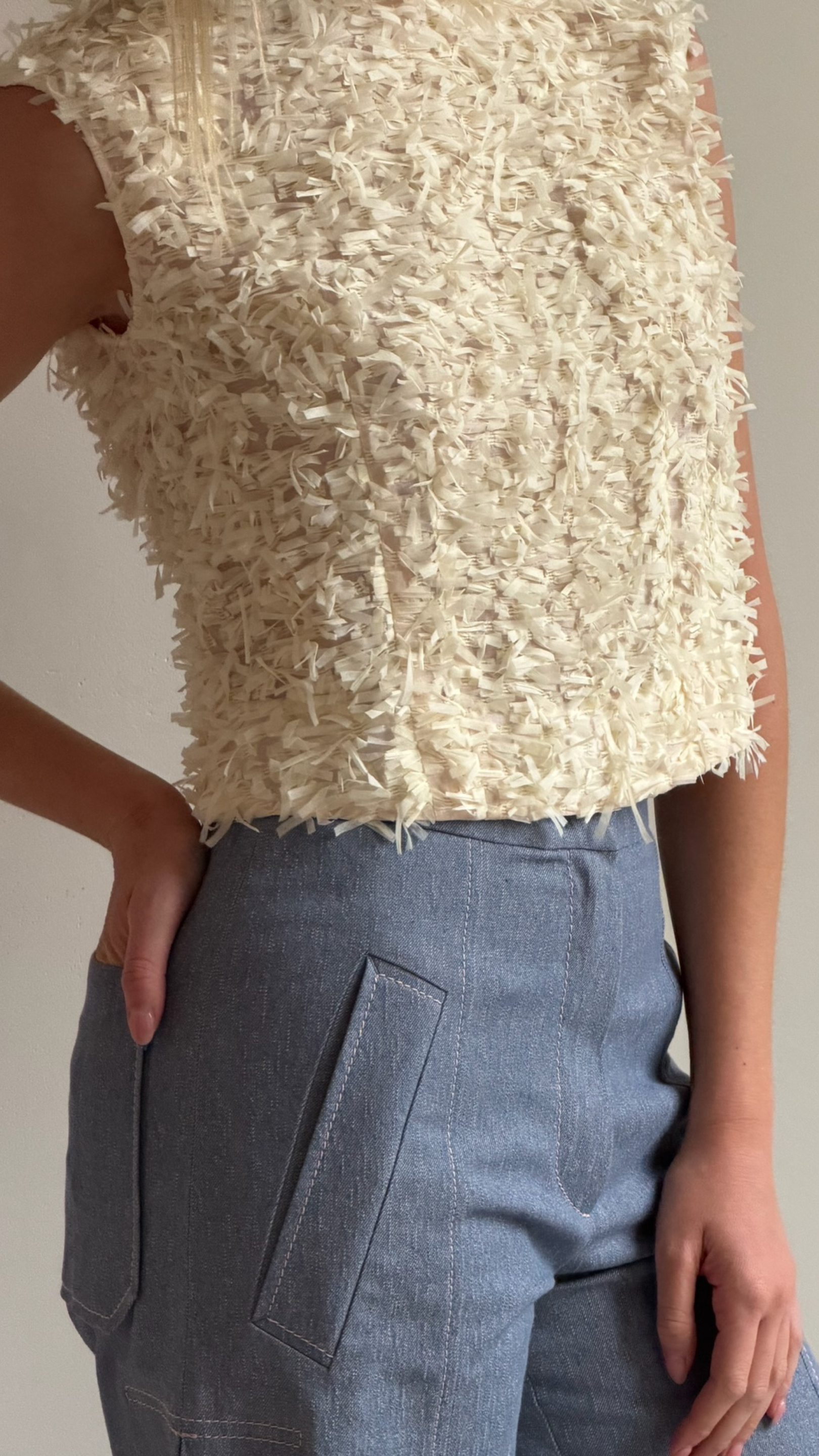 Odeeh Side Slit Pant in Foggy Blue