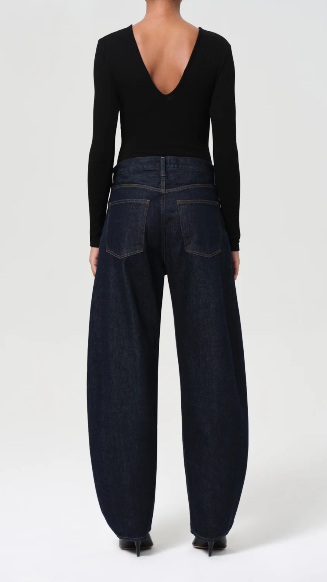 Agolde Luna High Rise Pieced Taper Jean in Rinse